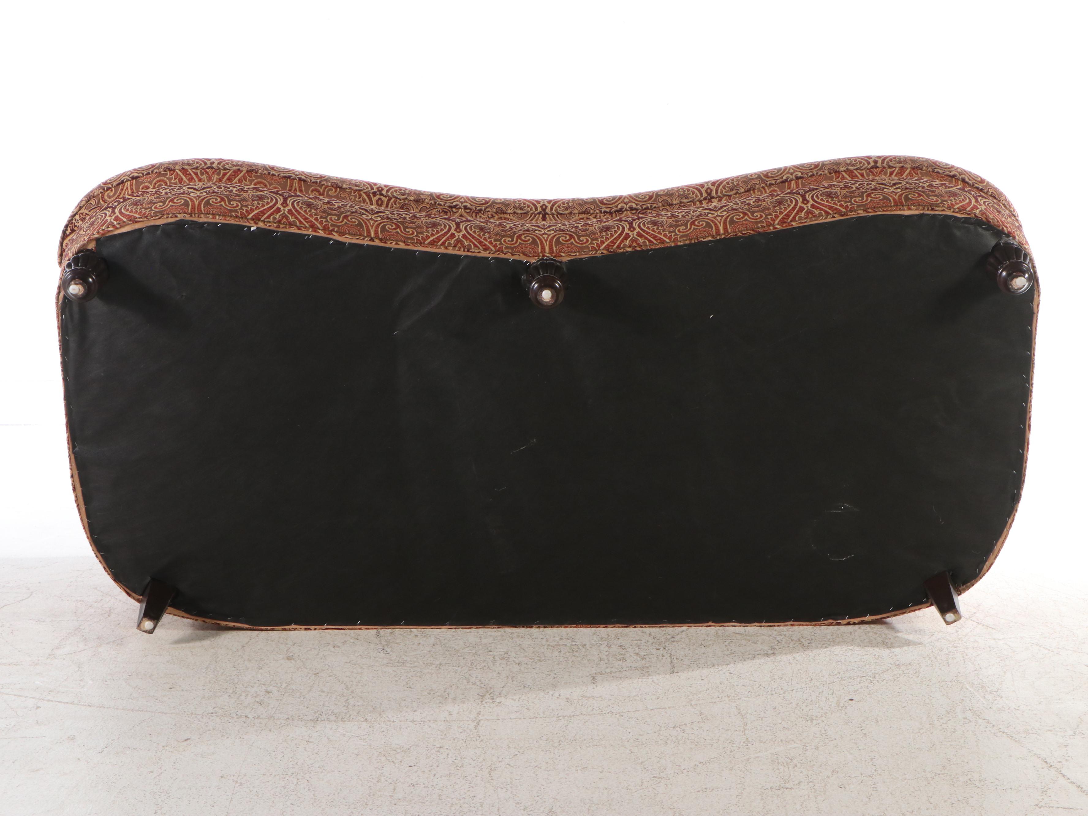 Sherrill Furniture Paisley Fabric Upholstered Sofa