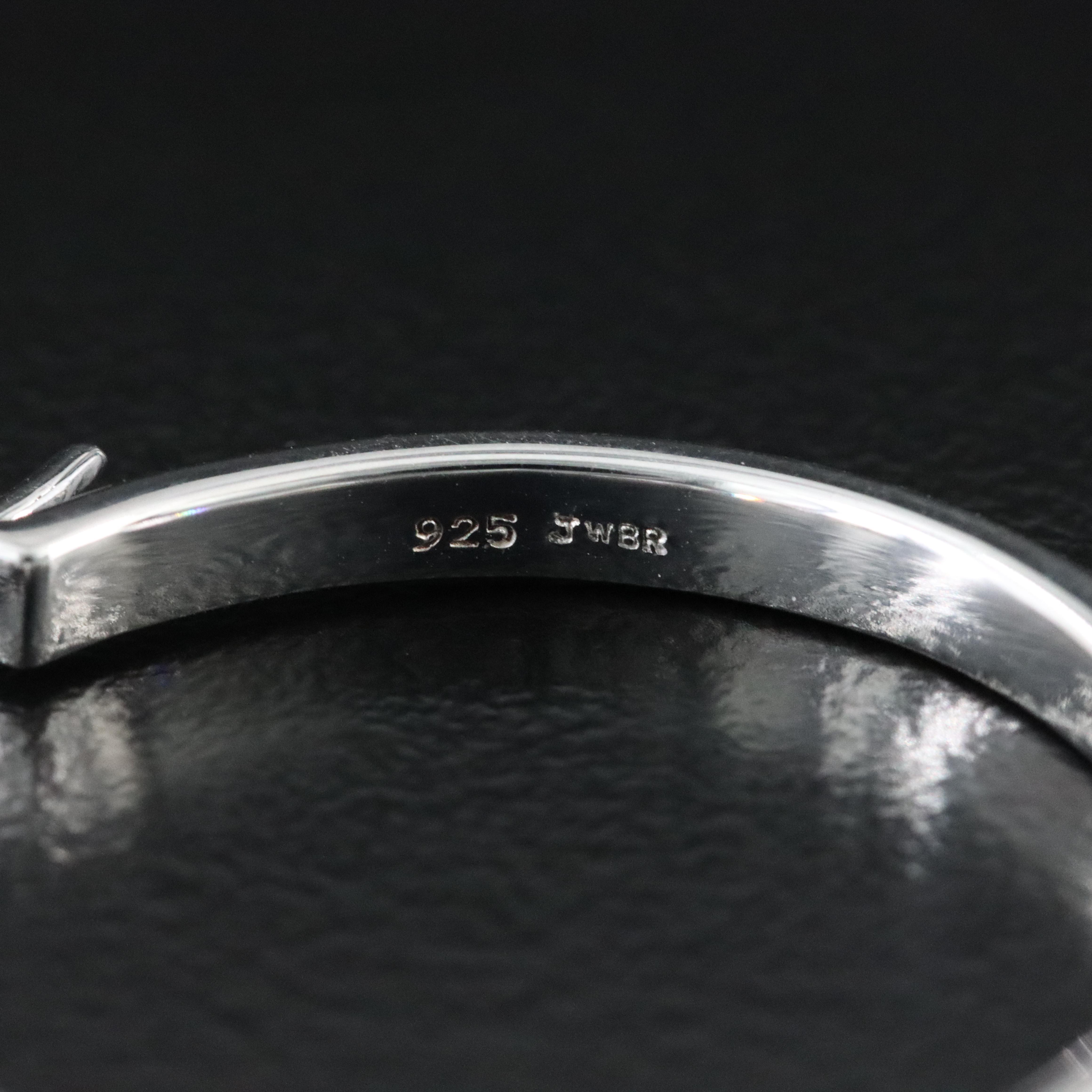 Sterling White Sapphire Hoop Earrings