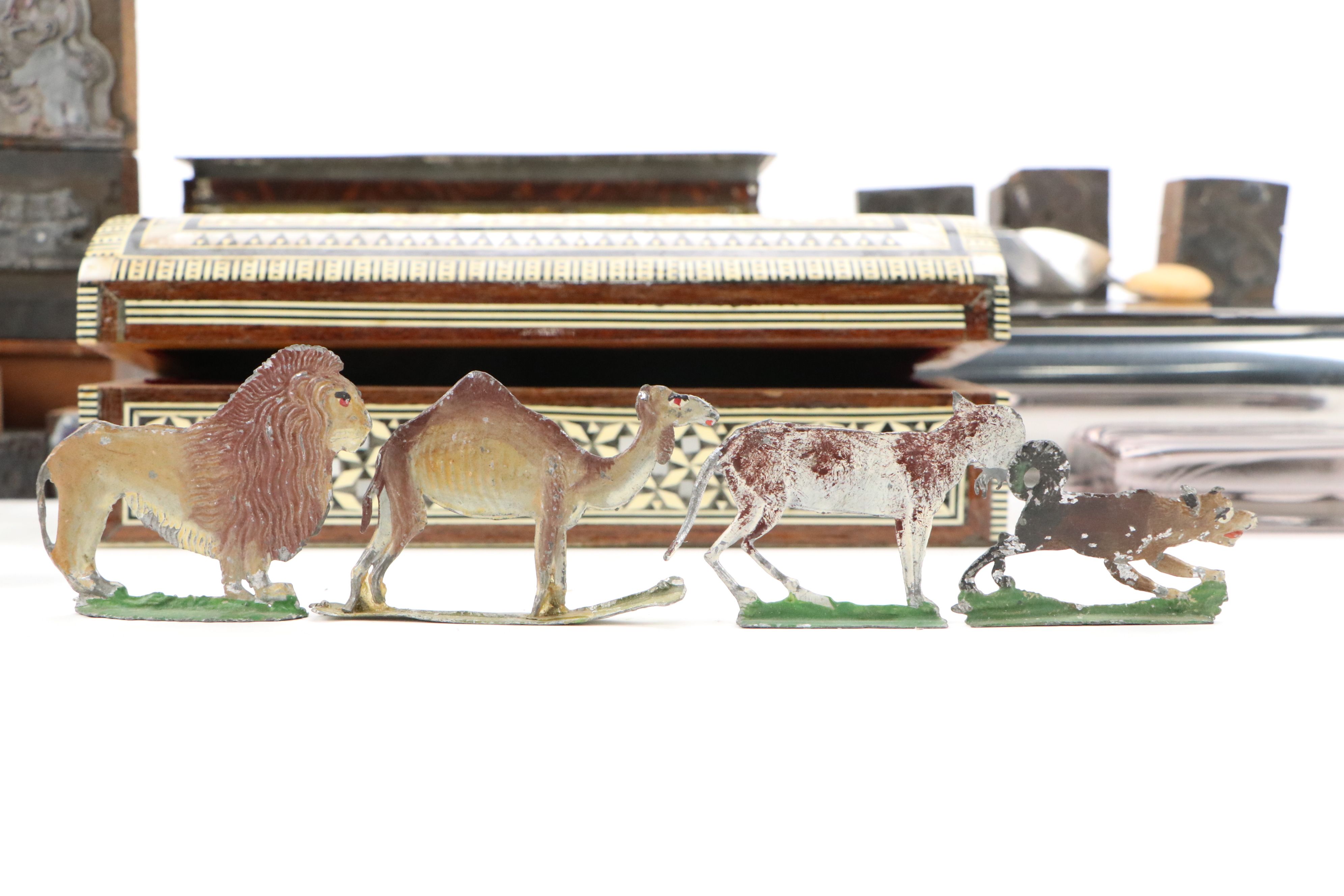 Ohia Sweden Chrome Cigarette Box with Other Boxes, Stamps and More Décor