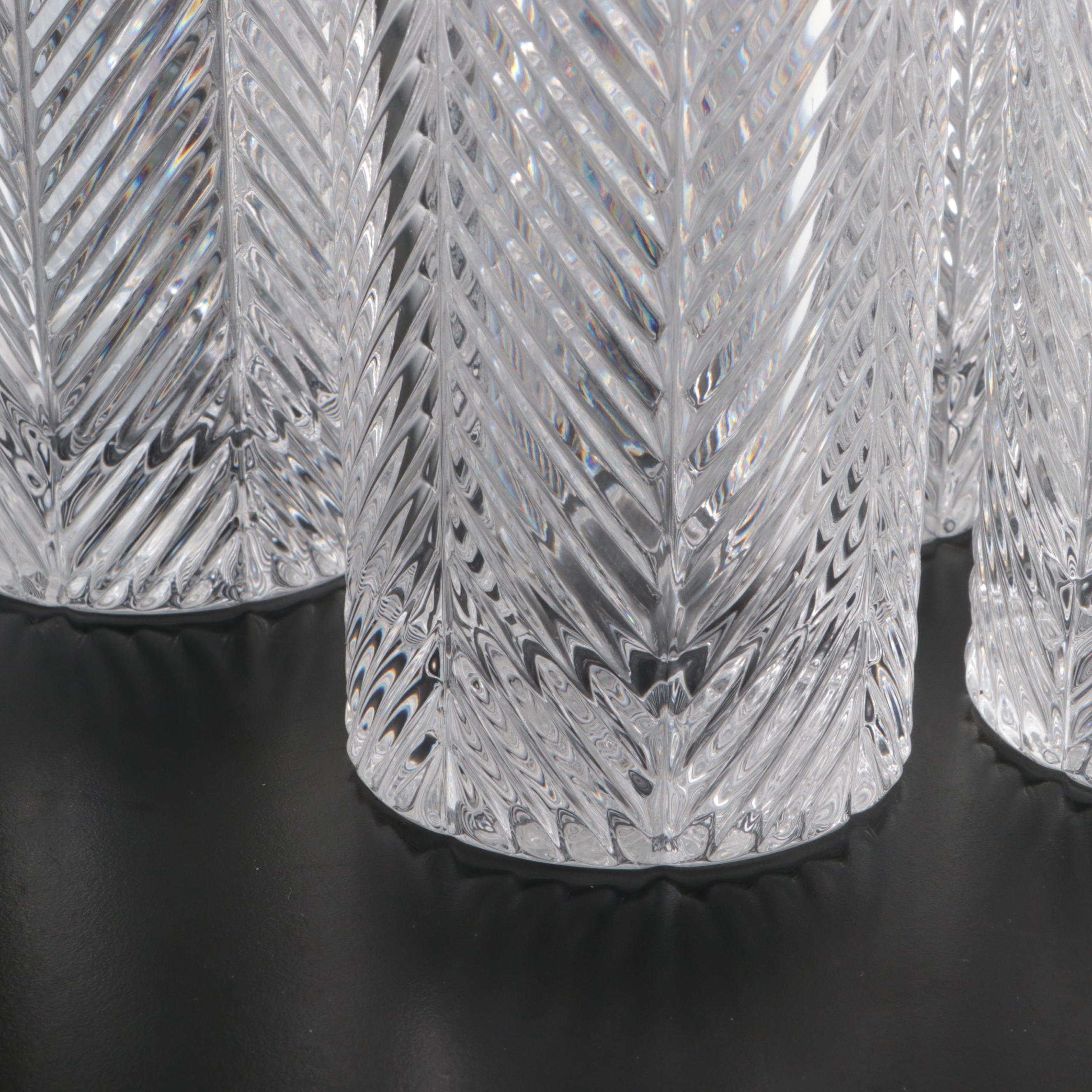 Ralph Lauren "Herringbone" Crystal Highball Glasses, Late 20th/Early 21st C.