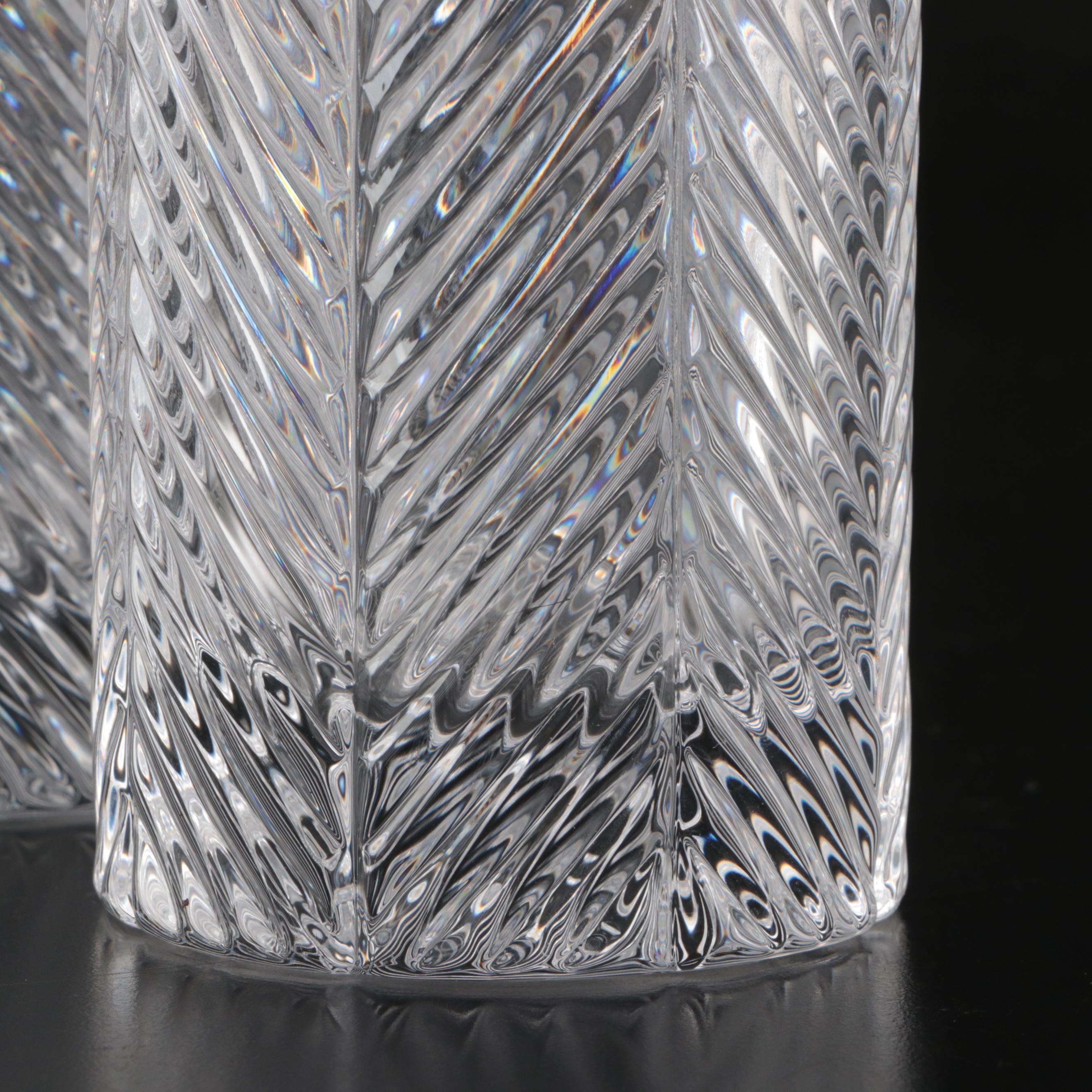 Ralph Lauren "Herringbone" Crystal Highball Glasses, Late 20th/Early 21st C.