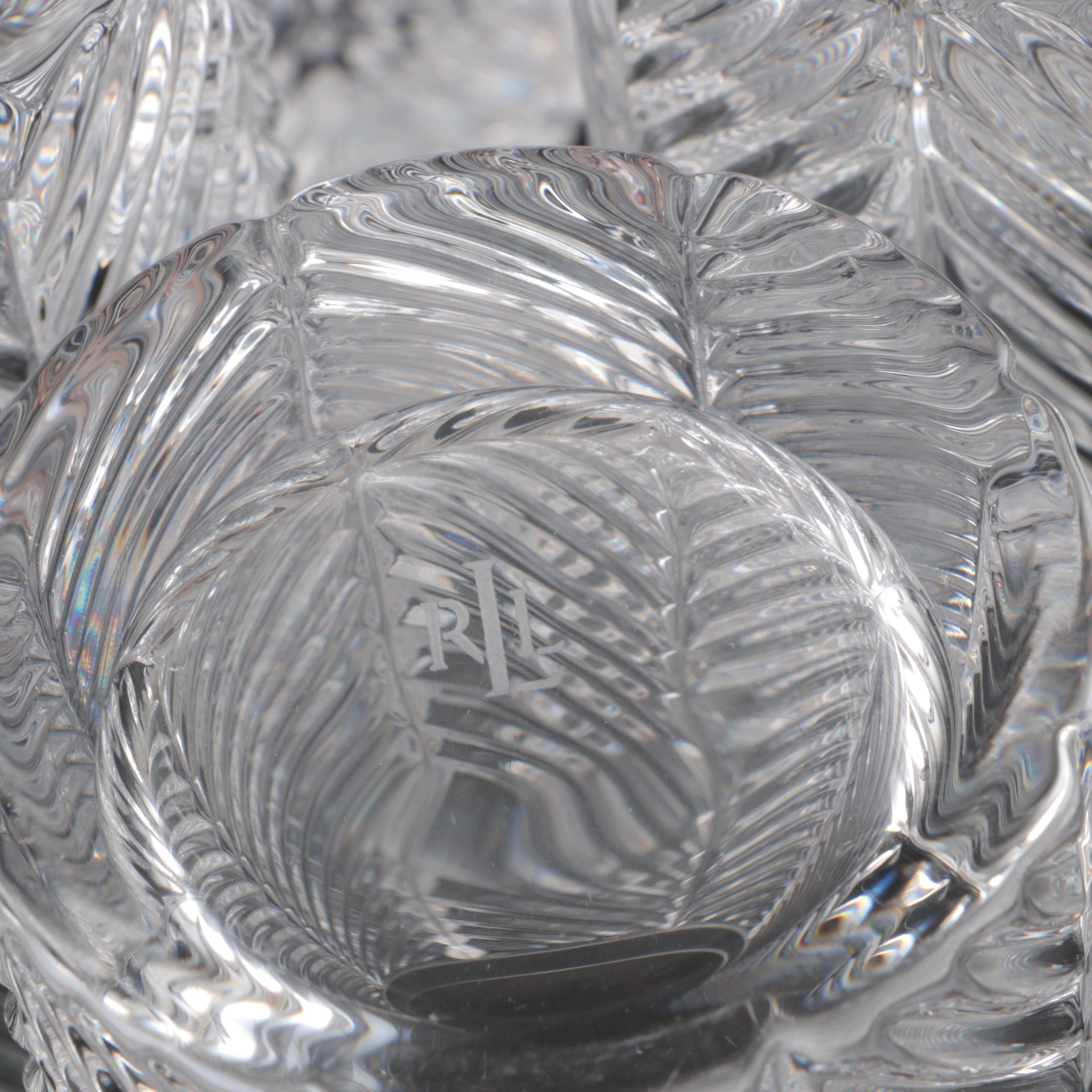 Ralph Lauren "Herringbone" Crystal Highball Glasses, Late 20th/Early 21st C.