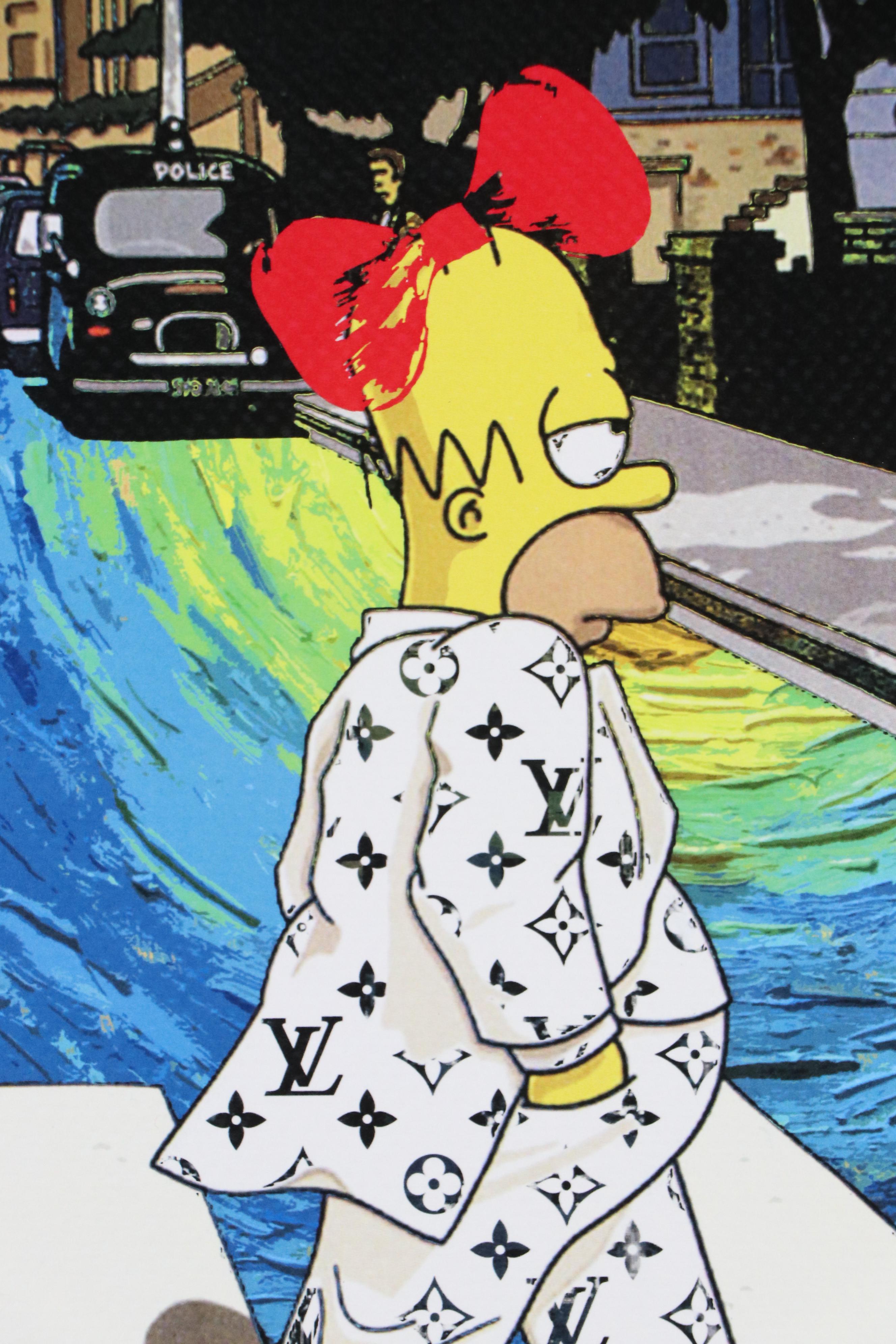 Death NYC Pop Art Digital Print with The Beatles x The Simpsons, 2023