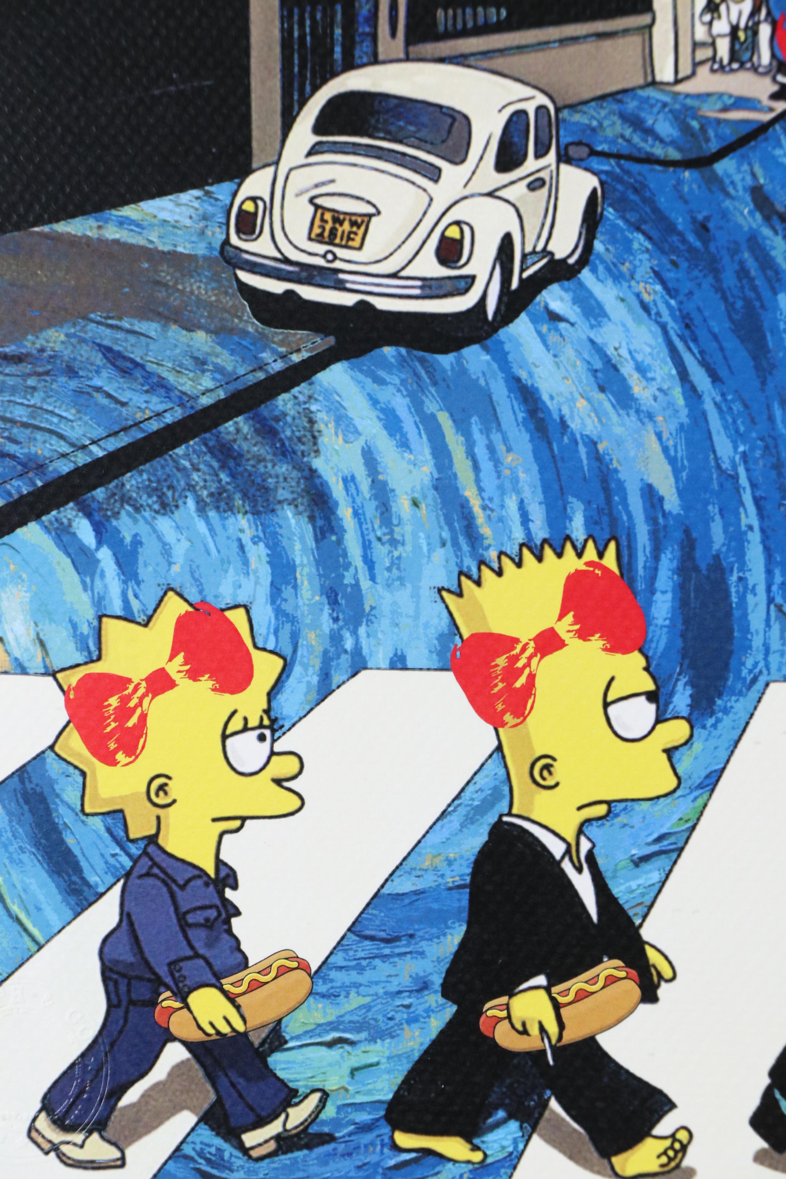 Death NYC Pop Art Digital Print with The Beatles x The Simpsons, 2023