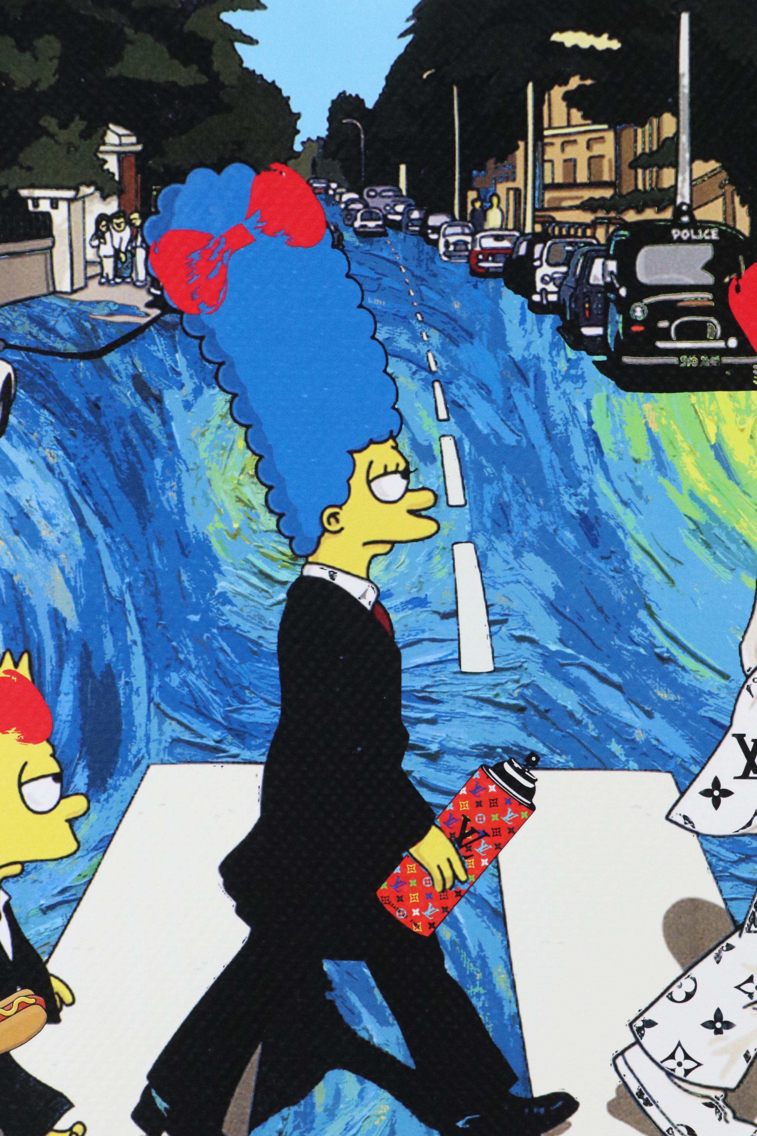 Death NYC Pop Art Digital Print with The Beatles x The Simpsons, 2023