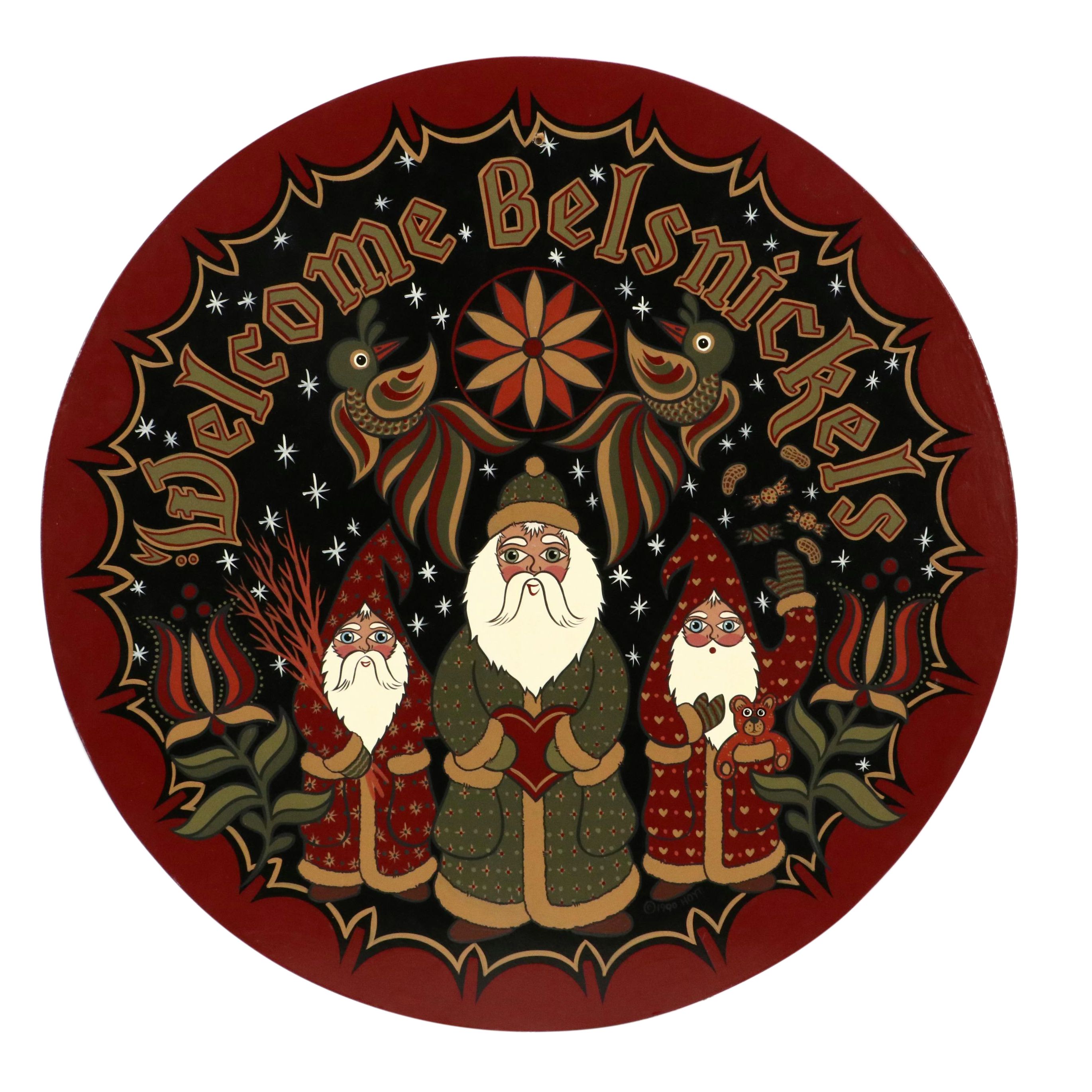 Ivan E. Hoyt Pennsylvania Dutch Holiday Acrylic Paintings, 1990s