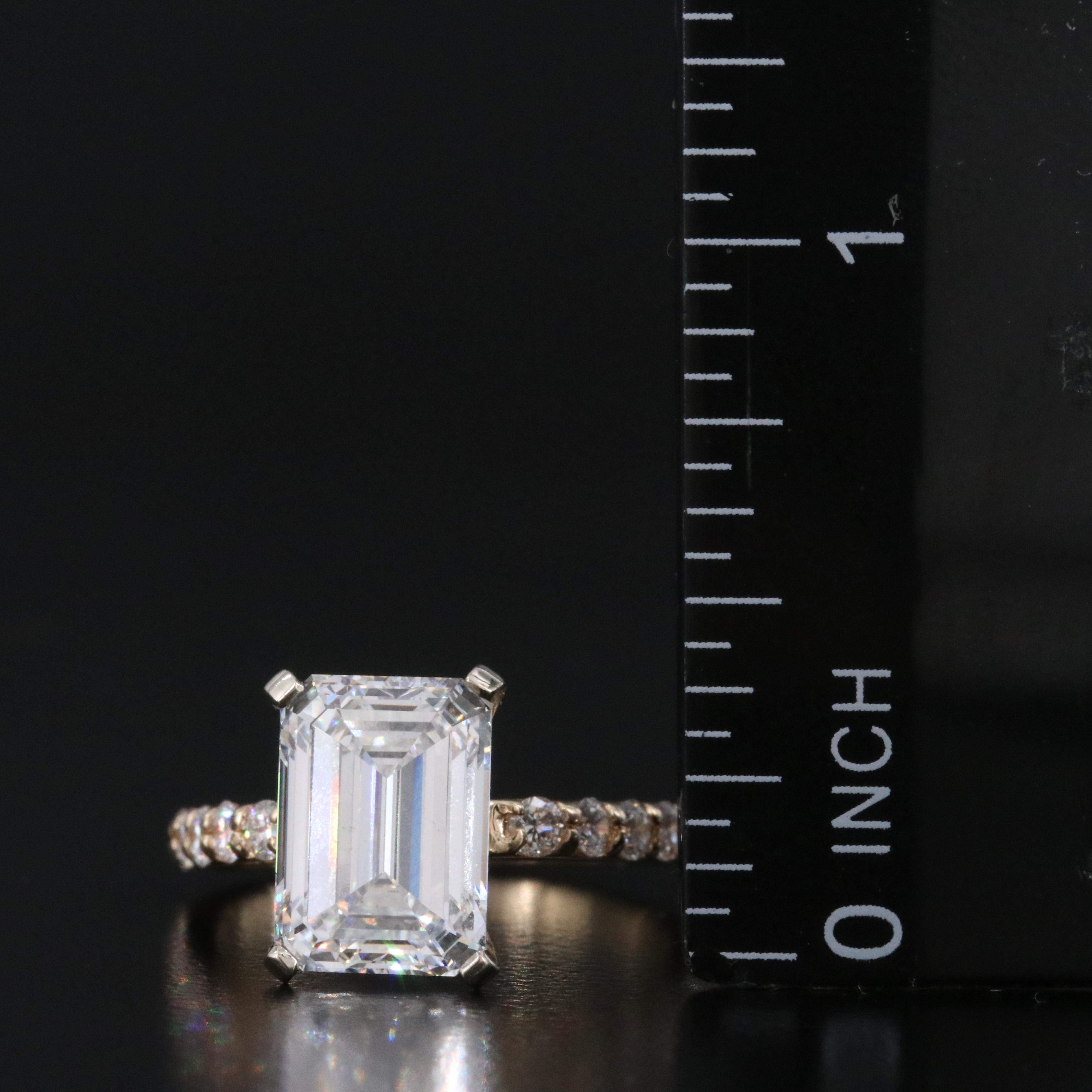 14K 5.03 CTW Lab Grown Diamond Ring Set with IGI Report