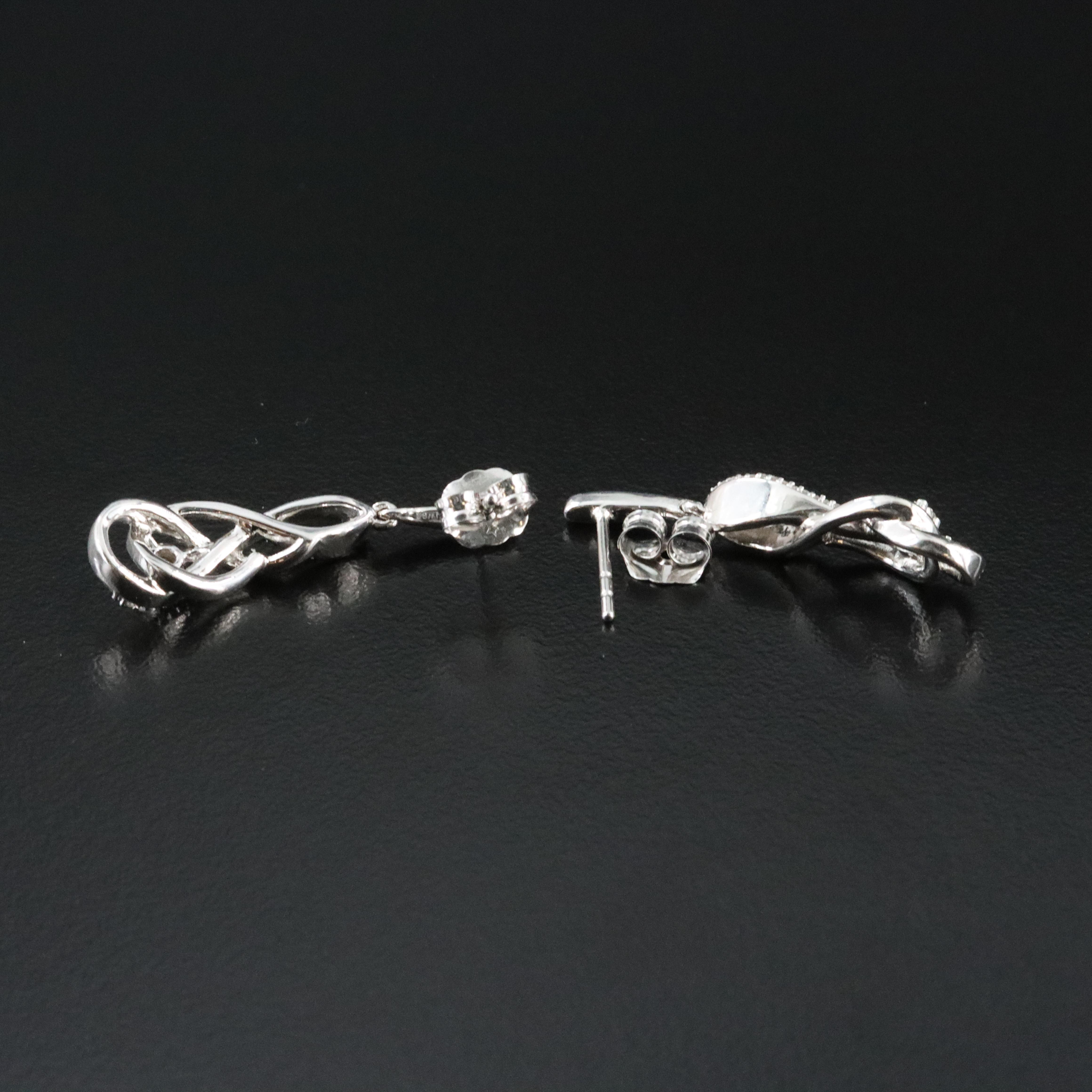 Sterling Diamond Earrings