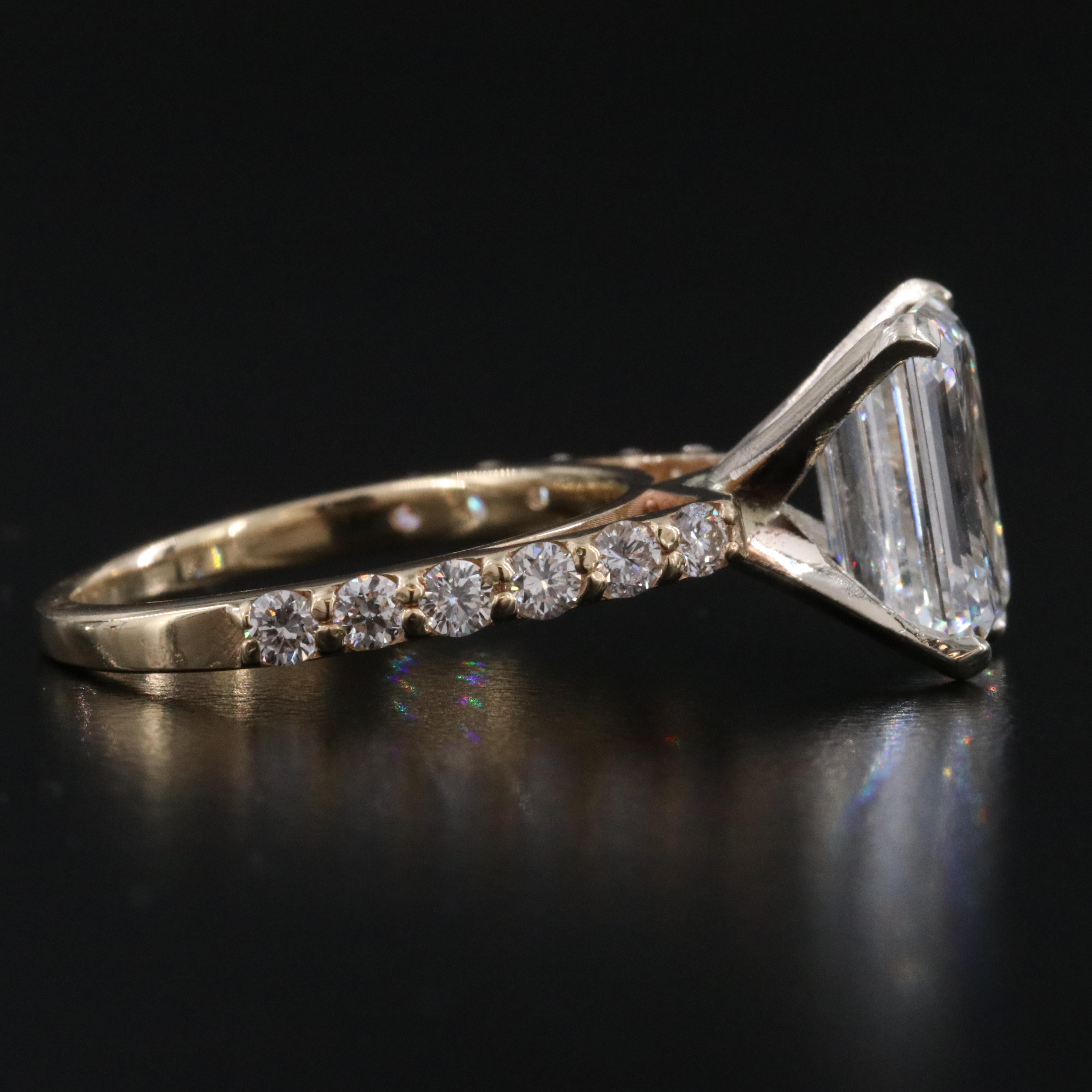 14K 5.03 CTW Lab Grown Diamond Ring Set with IGI Report