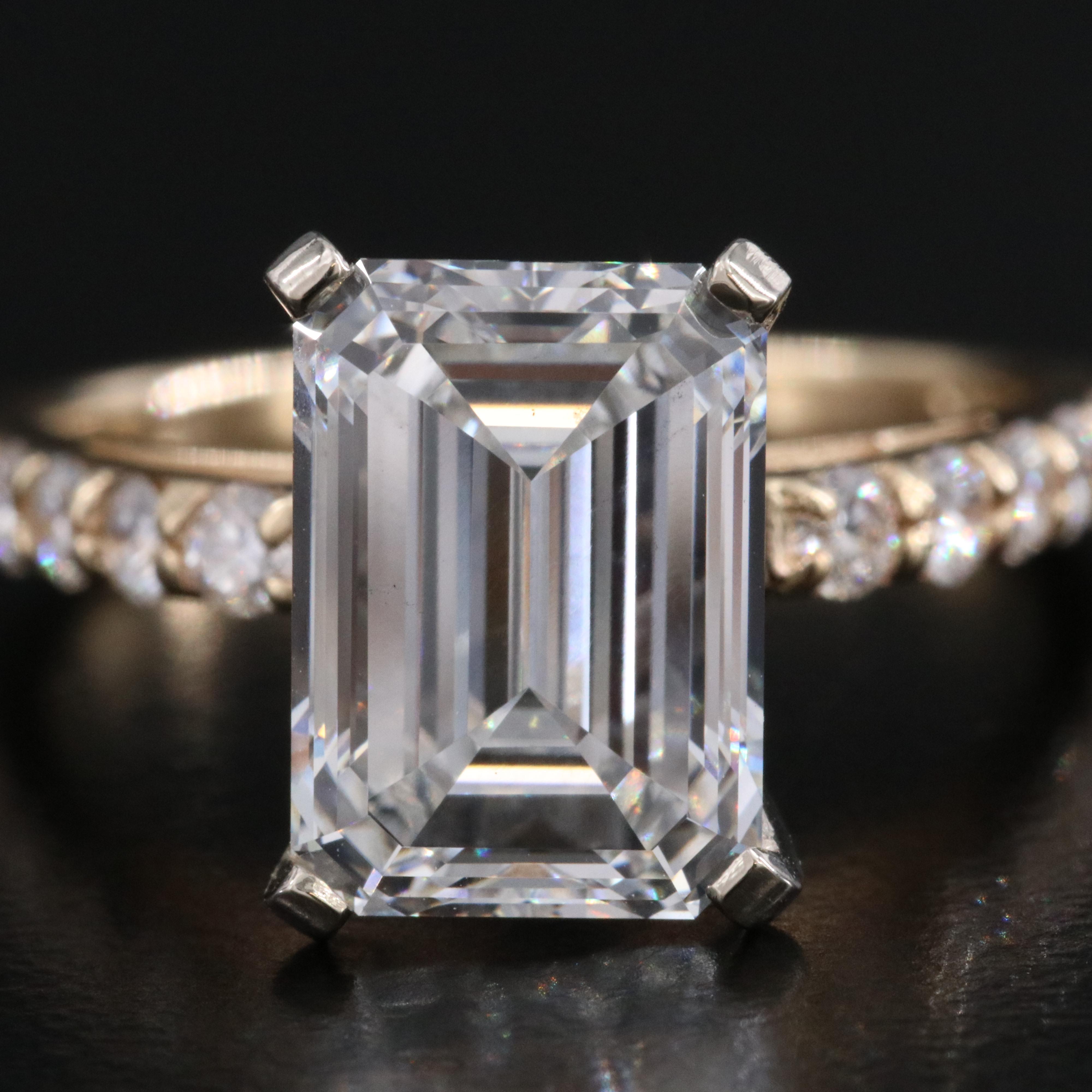 14K 5.03 CTW Lab Grown Diamond Ring Set with IGI Report