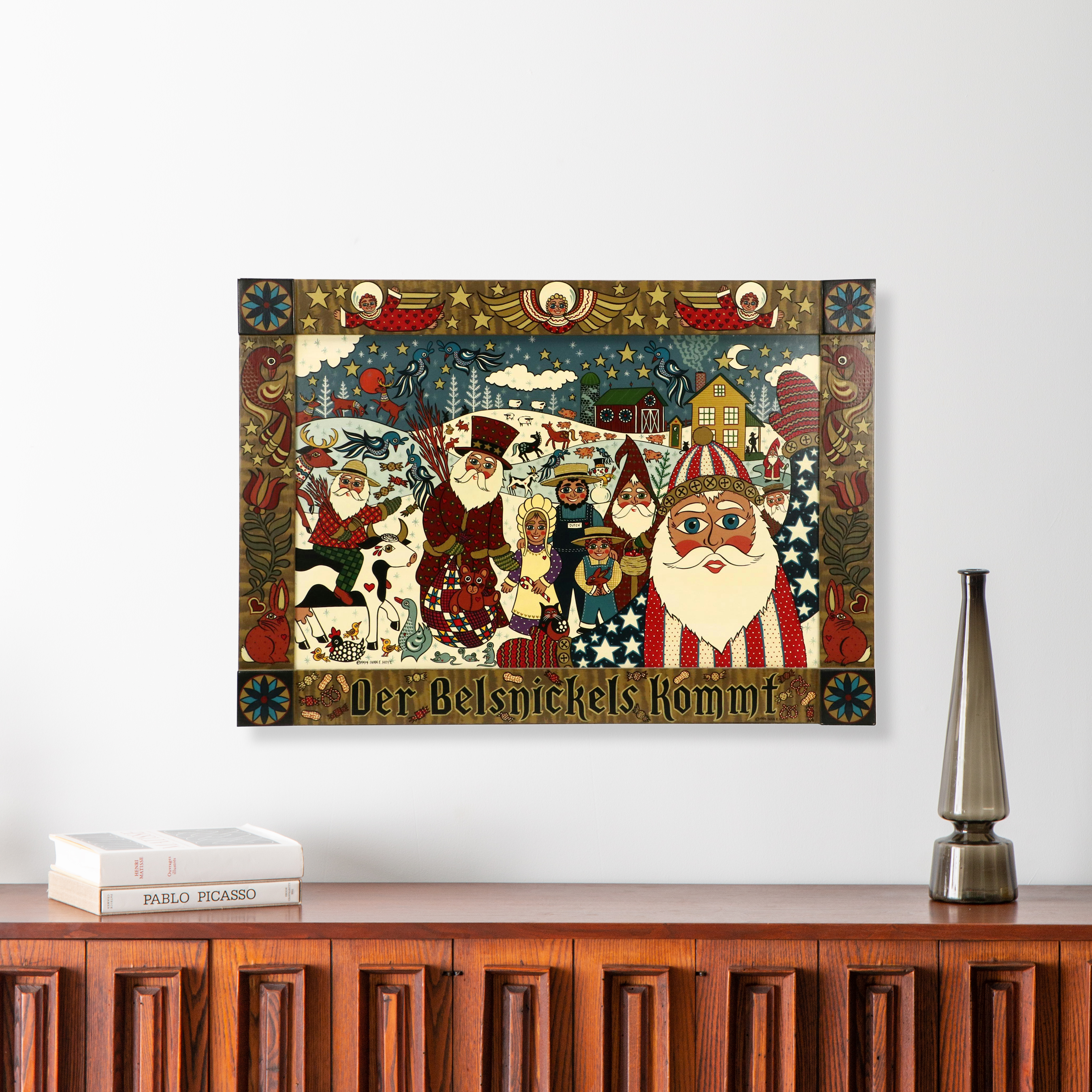 Ivan E. Hoyt Pennsylvania Dutch Holiday Acrylic Paintings, 1990s