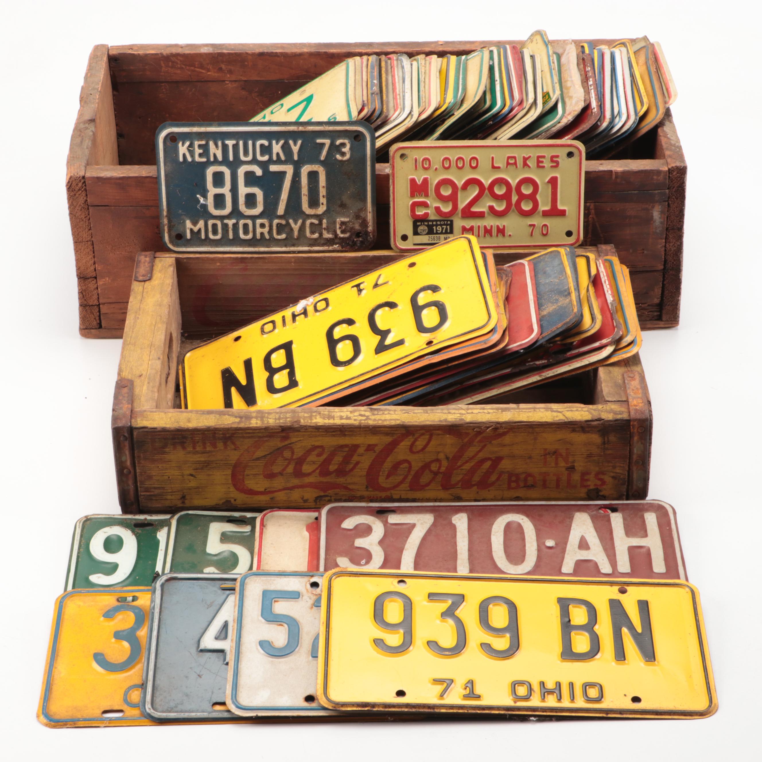 Vintage License Plates from Ohio, Iowa, West Virginia and More