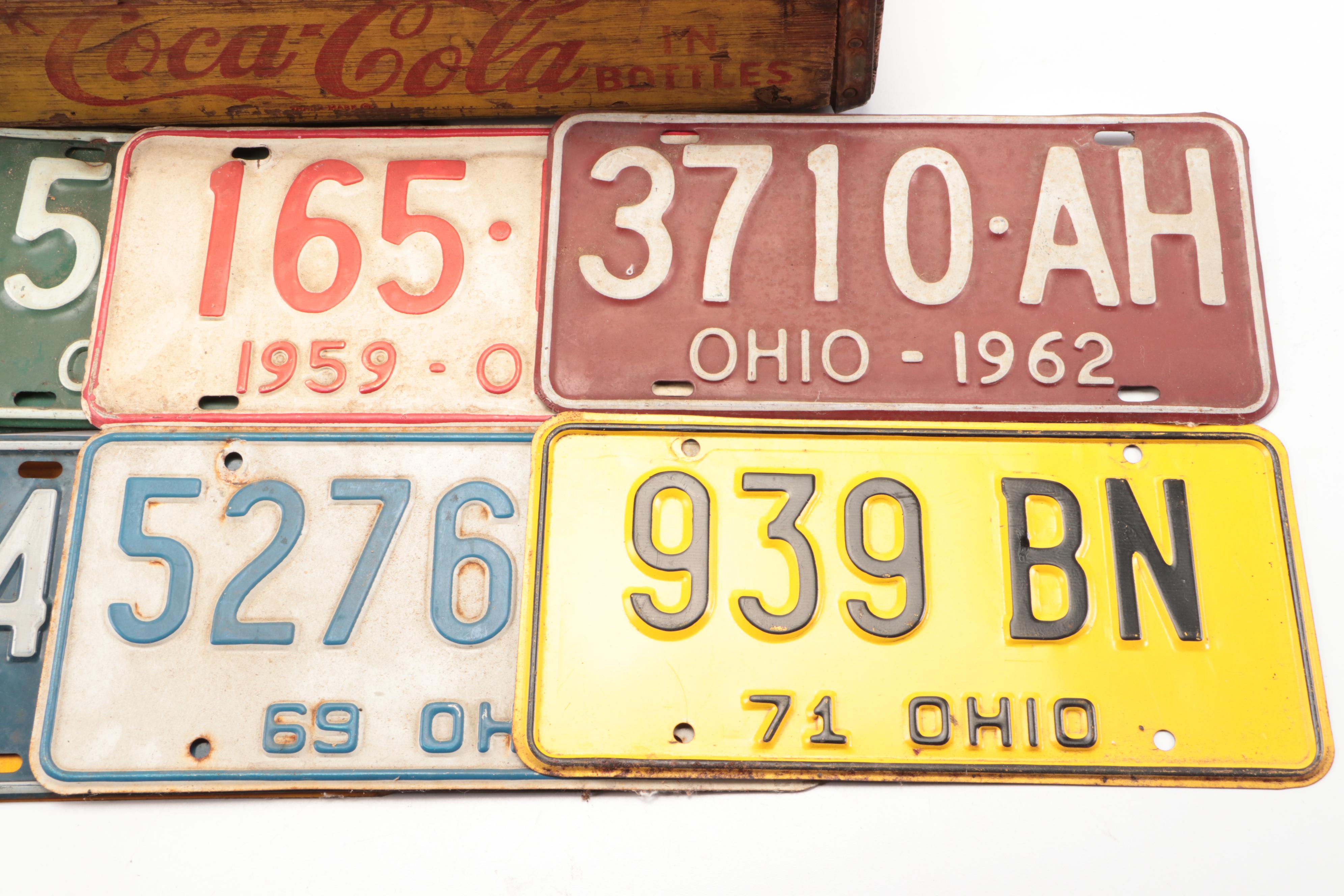 Vintage License Plates from Ohio, Iowa, West Virginia and More
