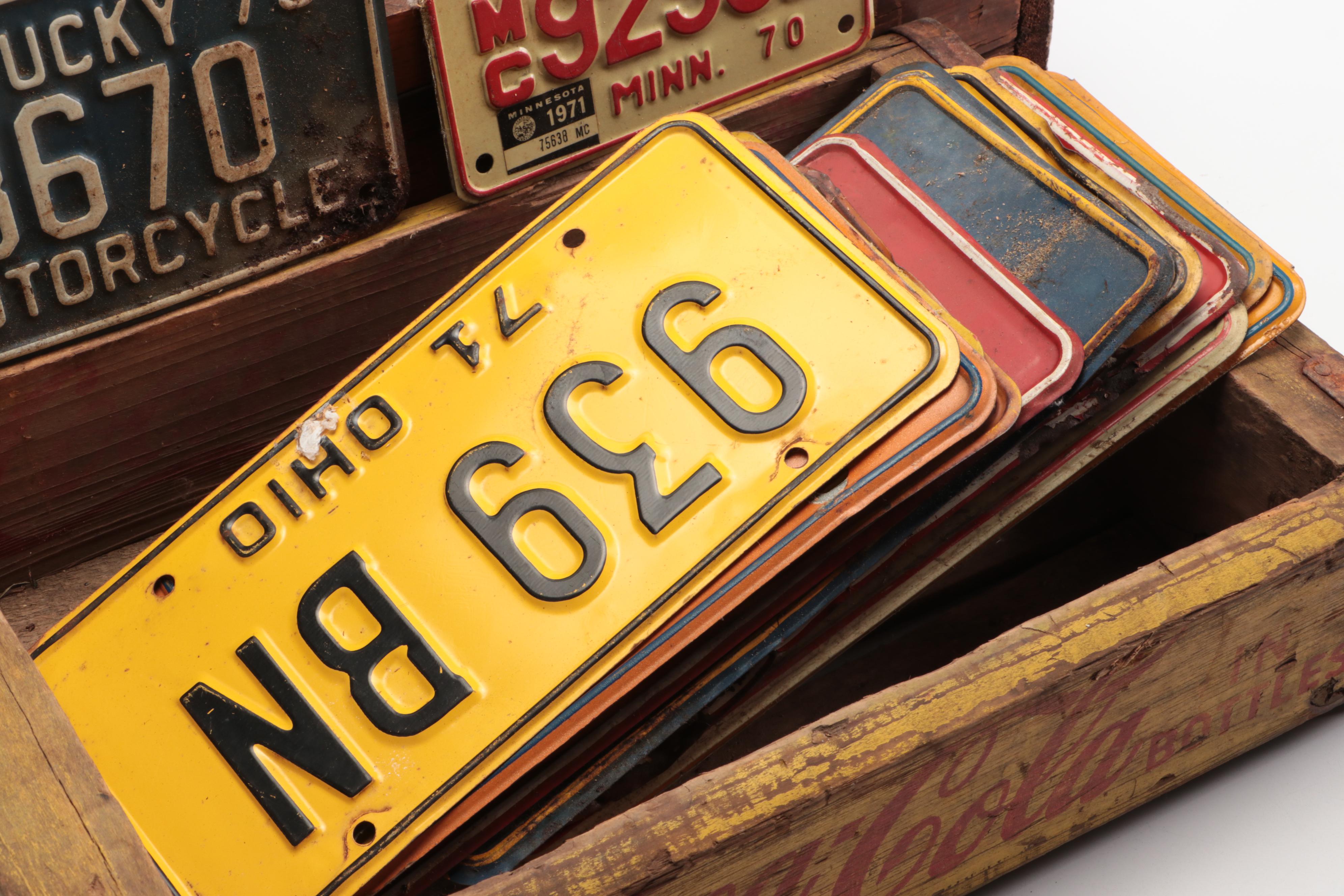 Vintage License Plates from Ohio, Iowa, West Virginia and More
