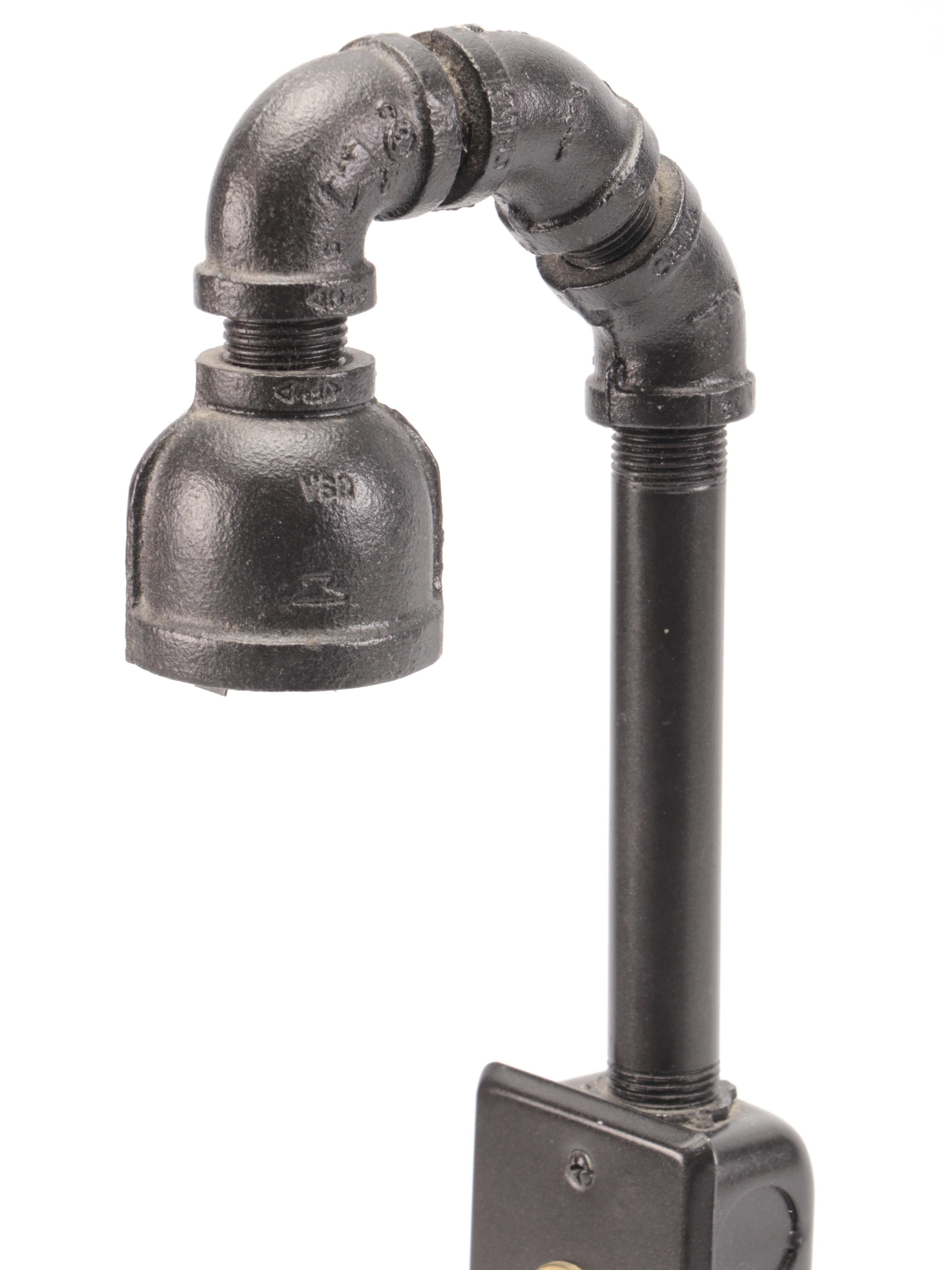 Steampunk Industrial Pipe Desk Lamp, 21st Century