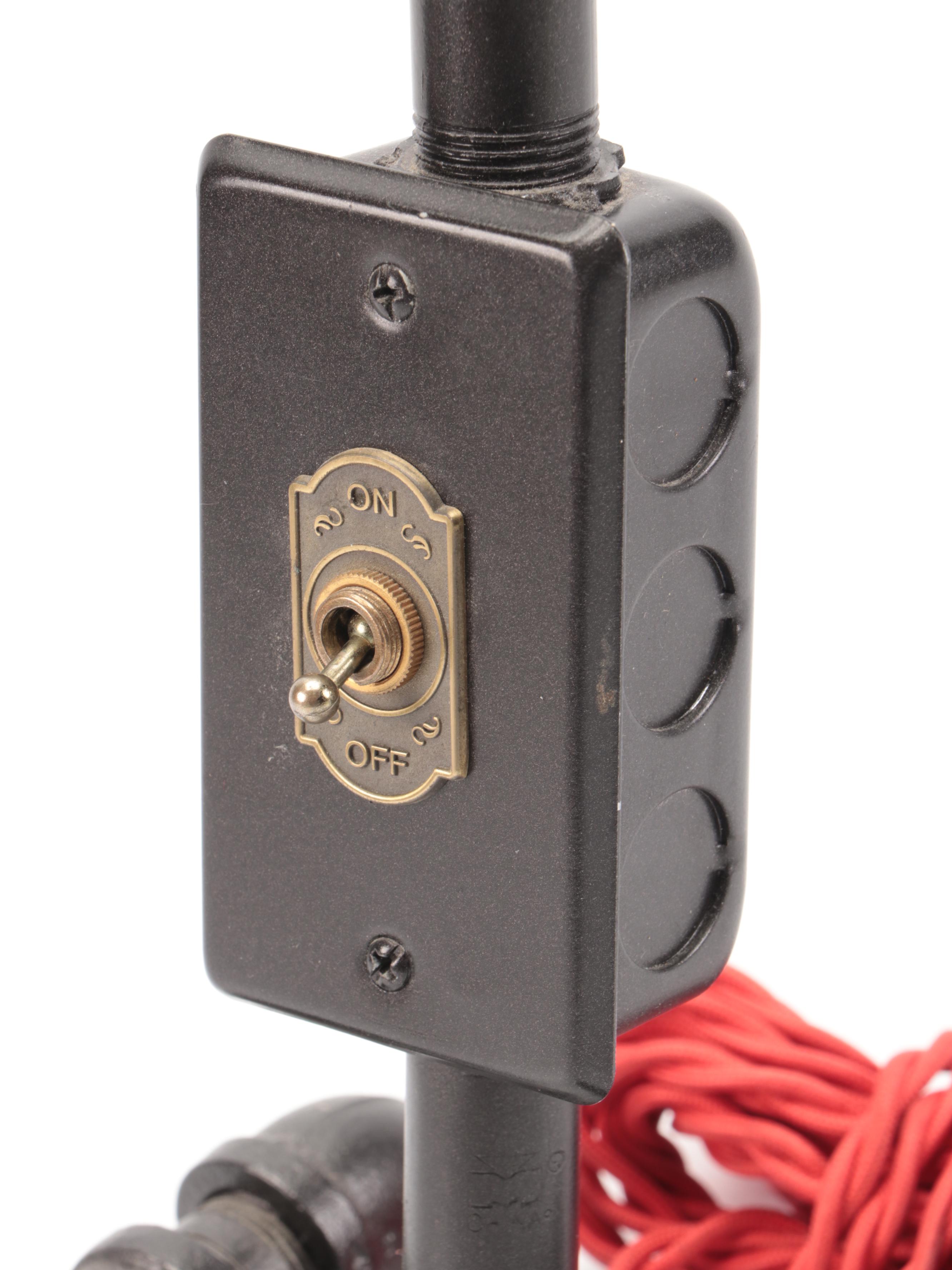 Steampunk Industrial Pipe Desk Lamp, 21st Century