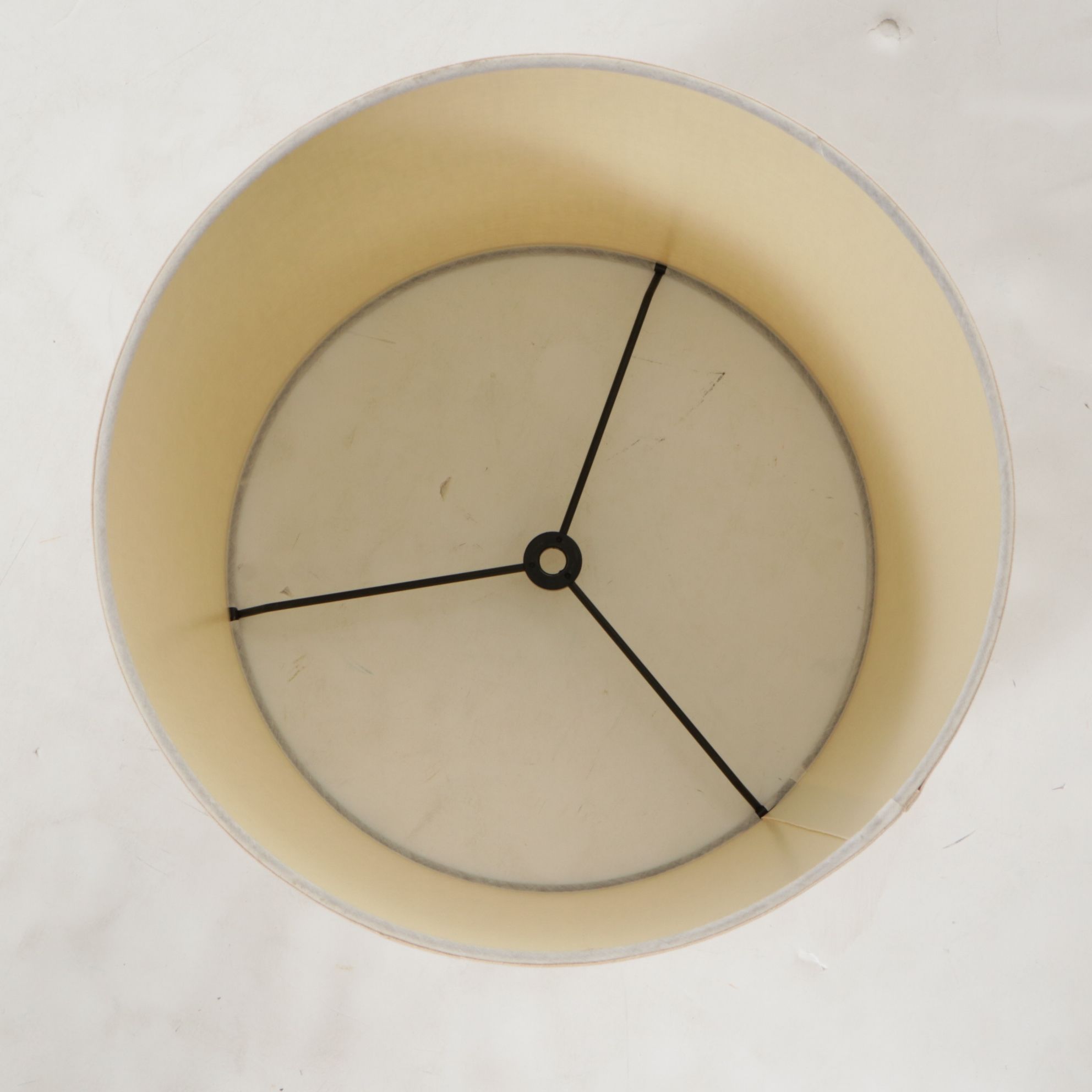 Pair of Oil Rubbed Bronze Tube Table Lamps with Linen Drum Shades, 2018