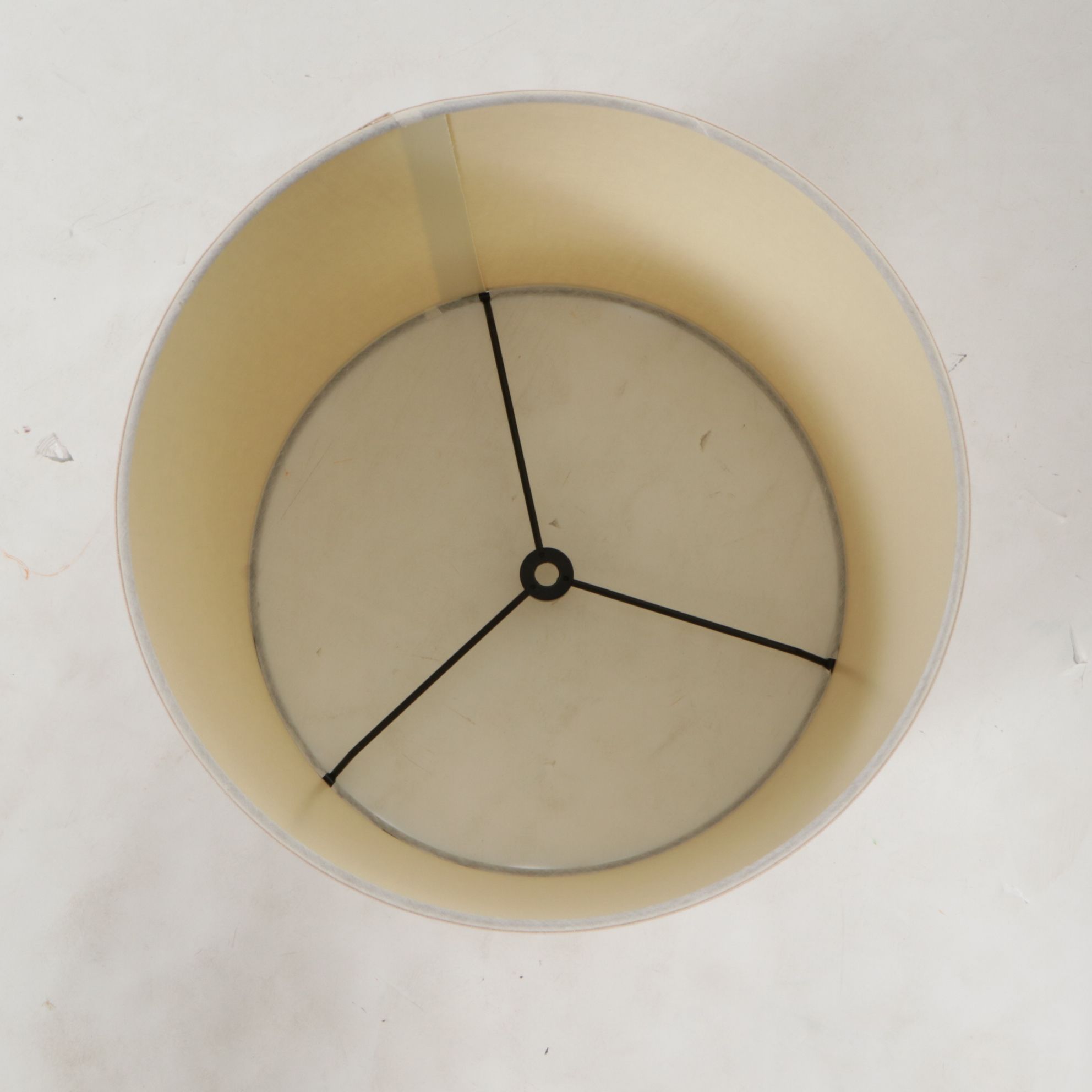 Pair of Oil Rubbed Bronze Tube Table Lamps with Linen Drum Shades, 2018