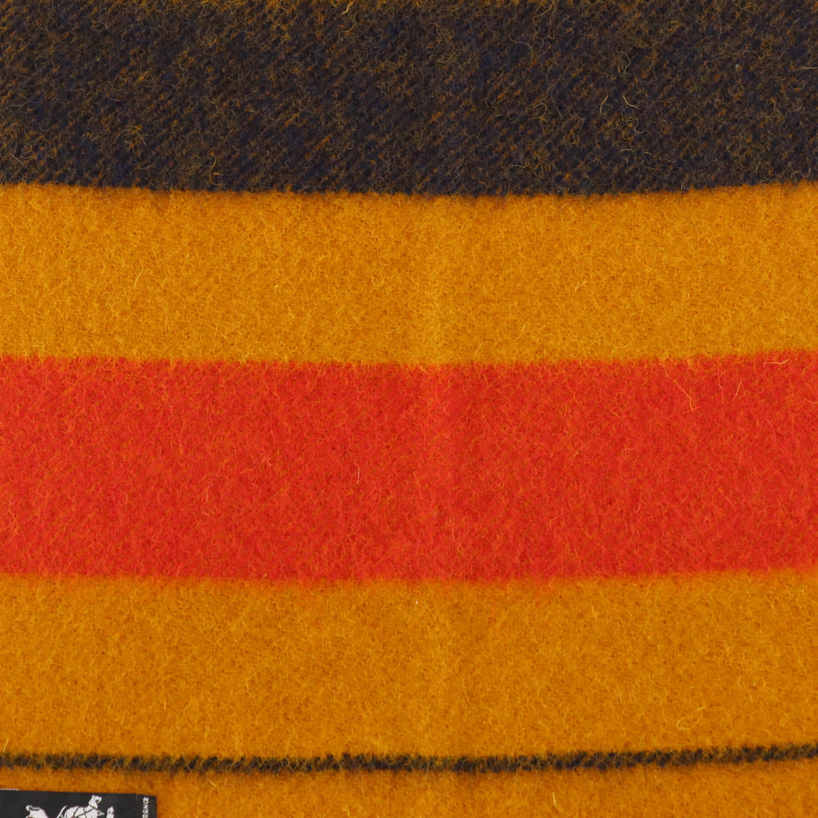 Hermès Rocabar Muffler Scarf in Striped Wool