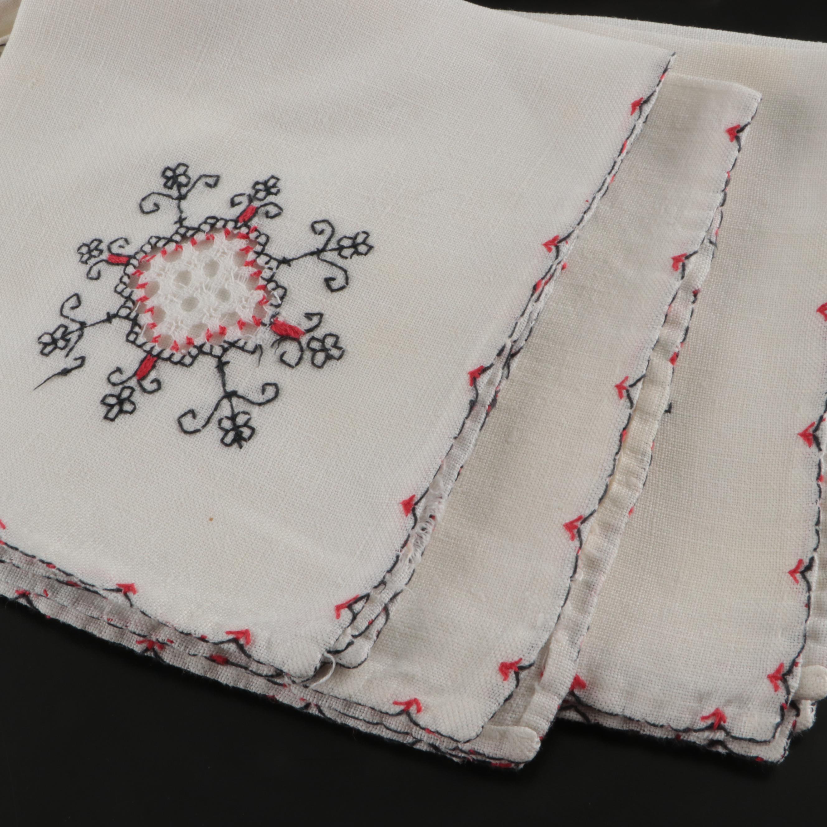 Floral Embroidered with Other Tablecloths, Placemats and Napkins