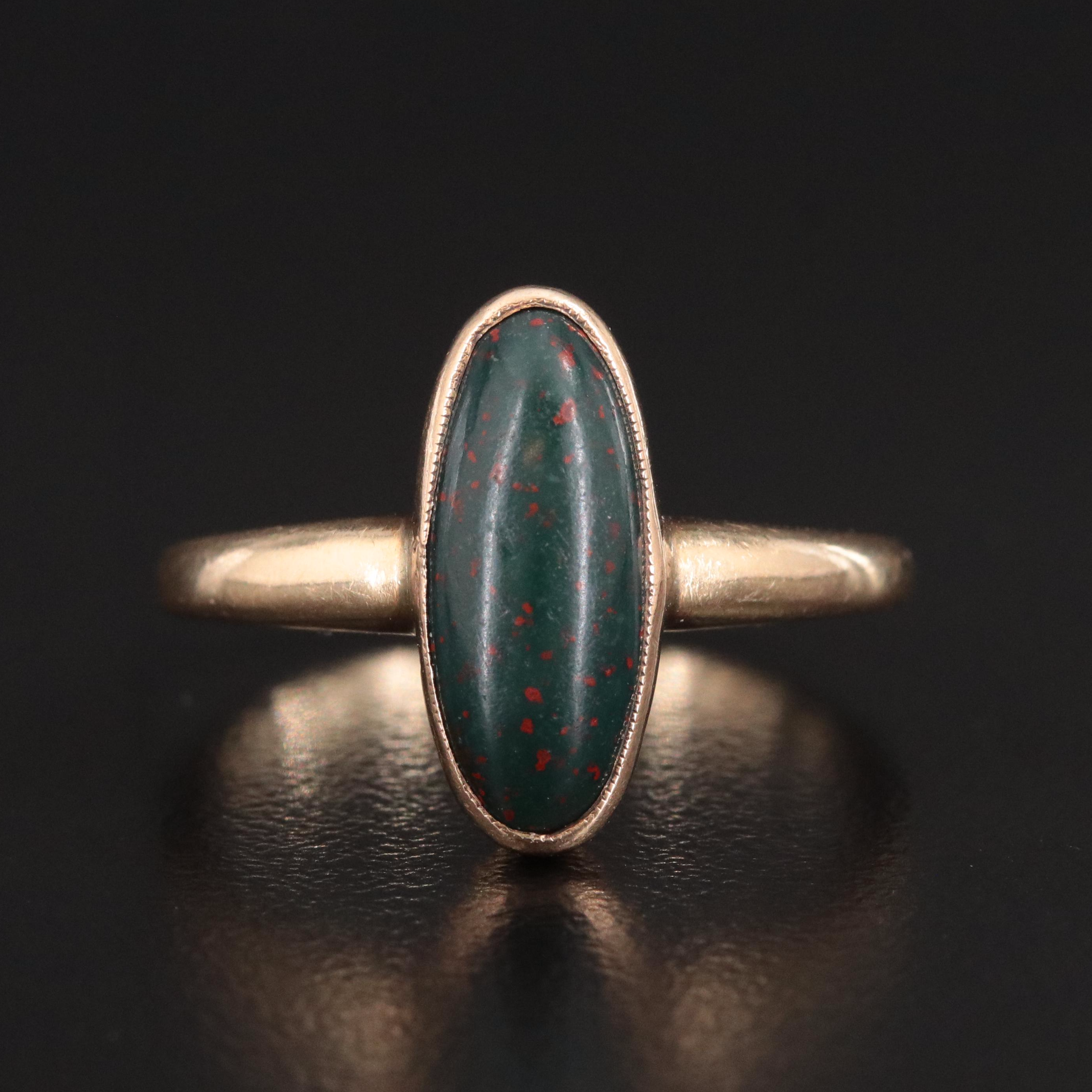 14K Bloodstone Ring