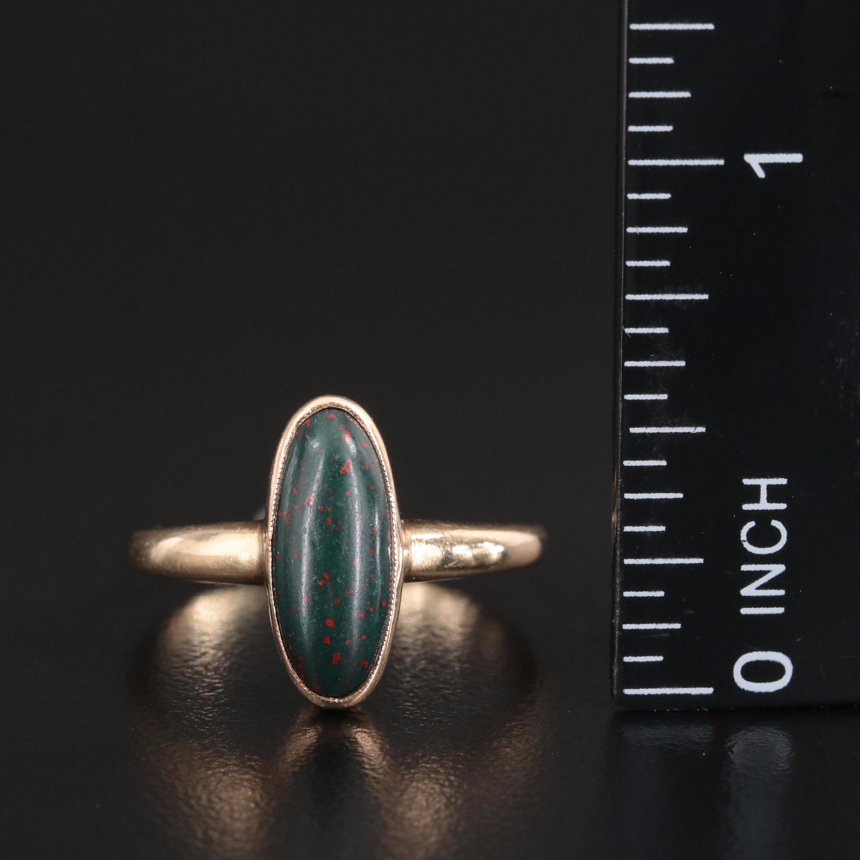 14K Bloodstone Ring