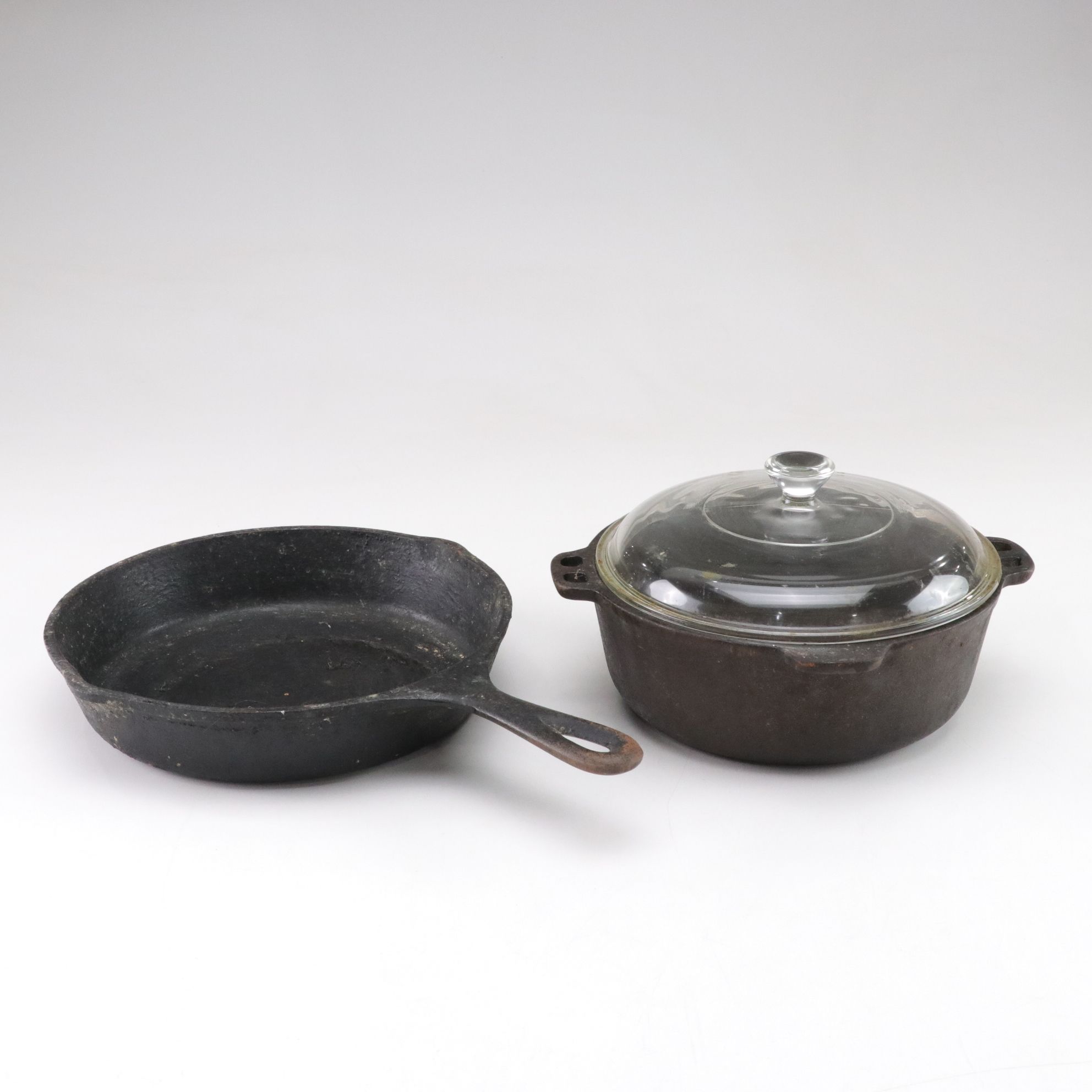 Wagner Cast Iron Five Quart Dutch Oven & Skillet