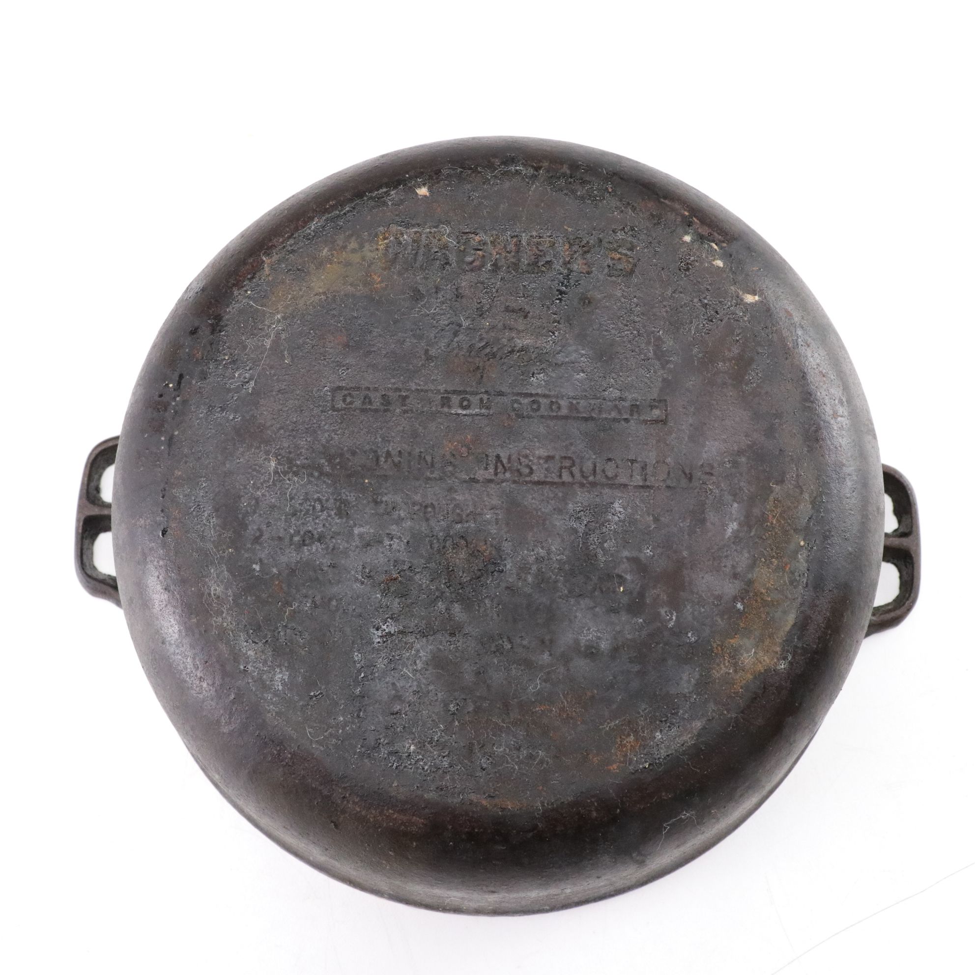 Wagner Cast Iron Five Quart Dutch Oven & Skillet