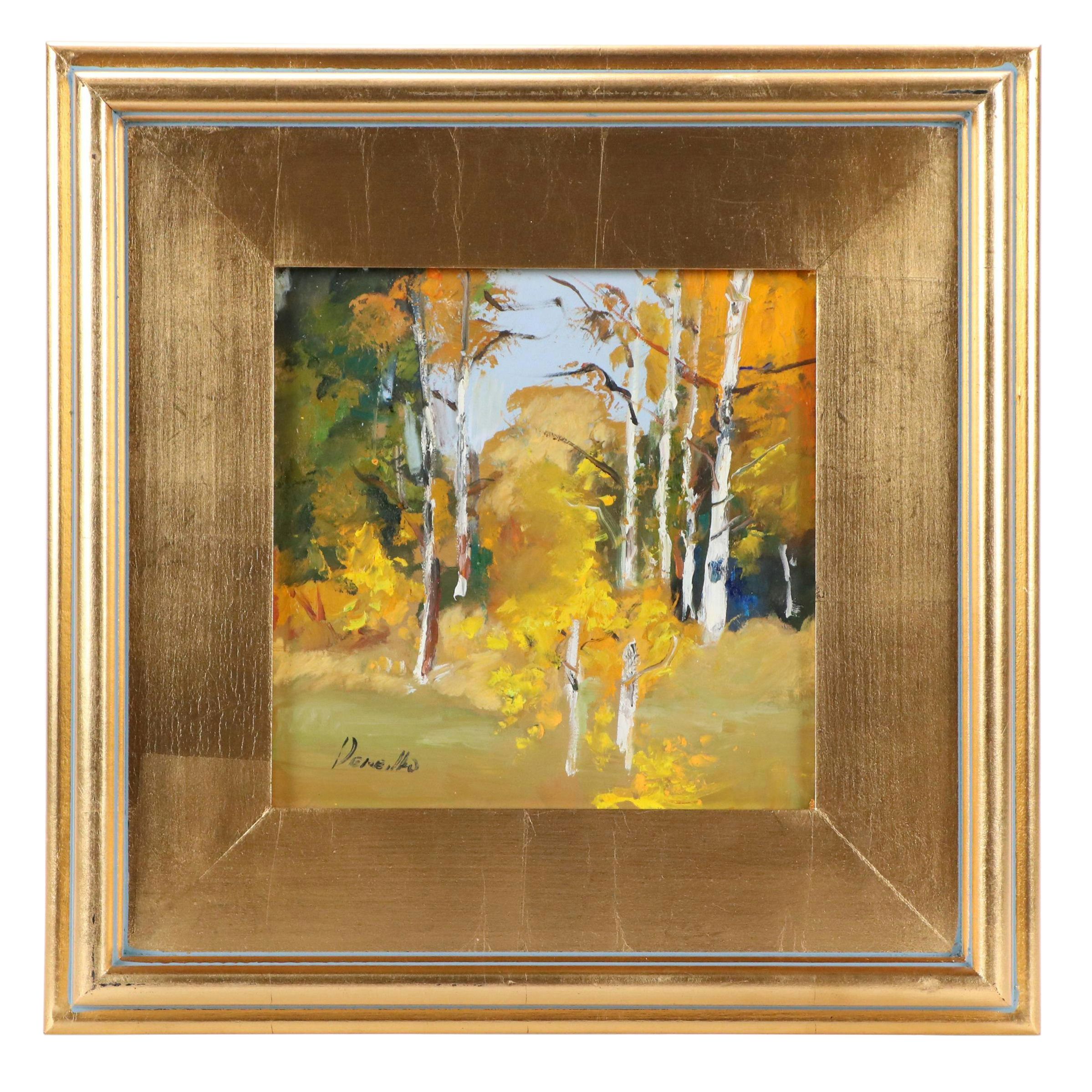 Natalia Demenko Forest Landscape Oil Painting, 21st Century