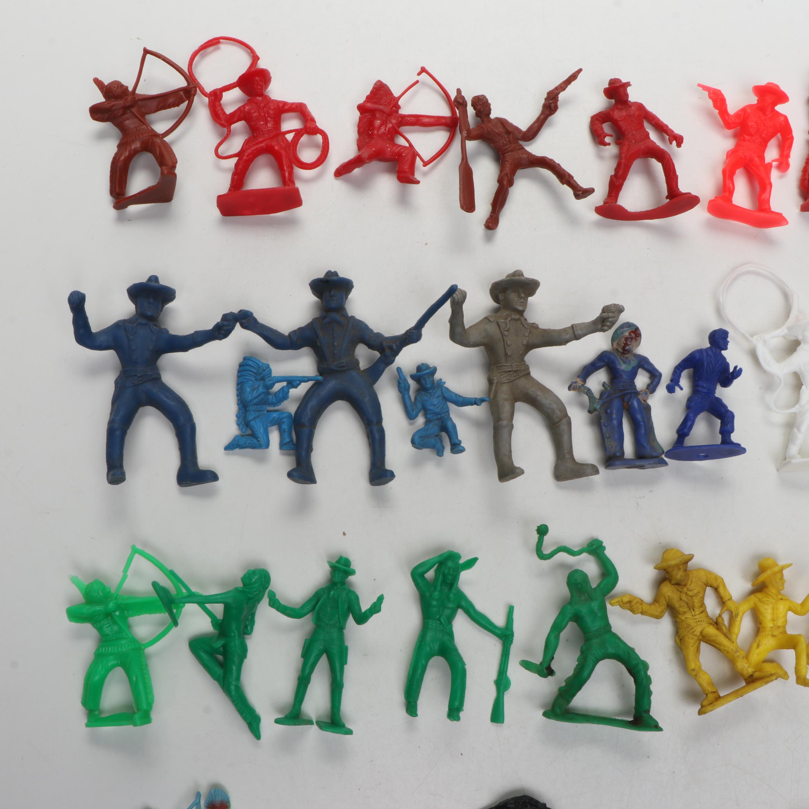 Cowboys and Native Americans Plastic Toys with Other Pretend Play Toys
