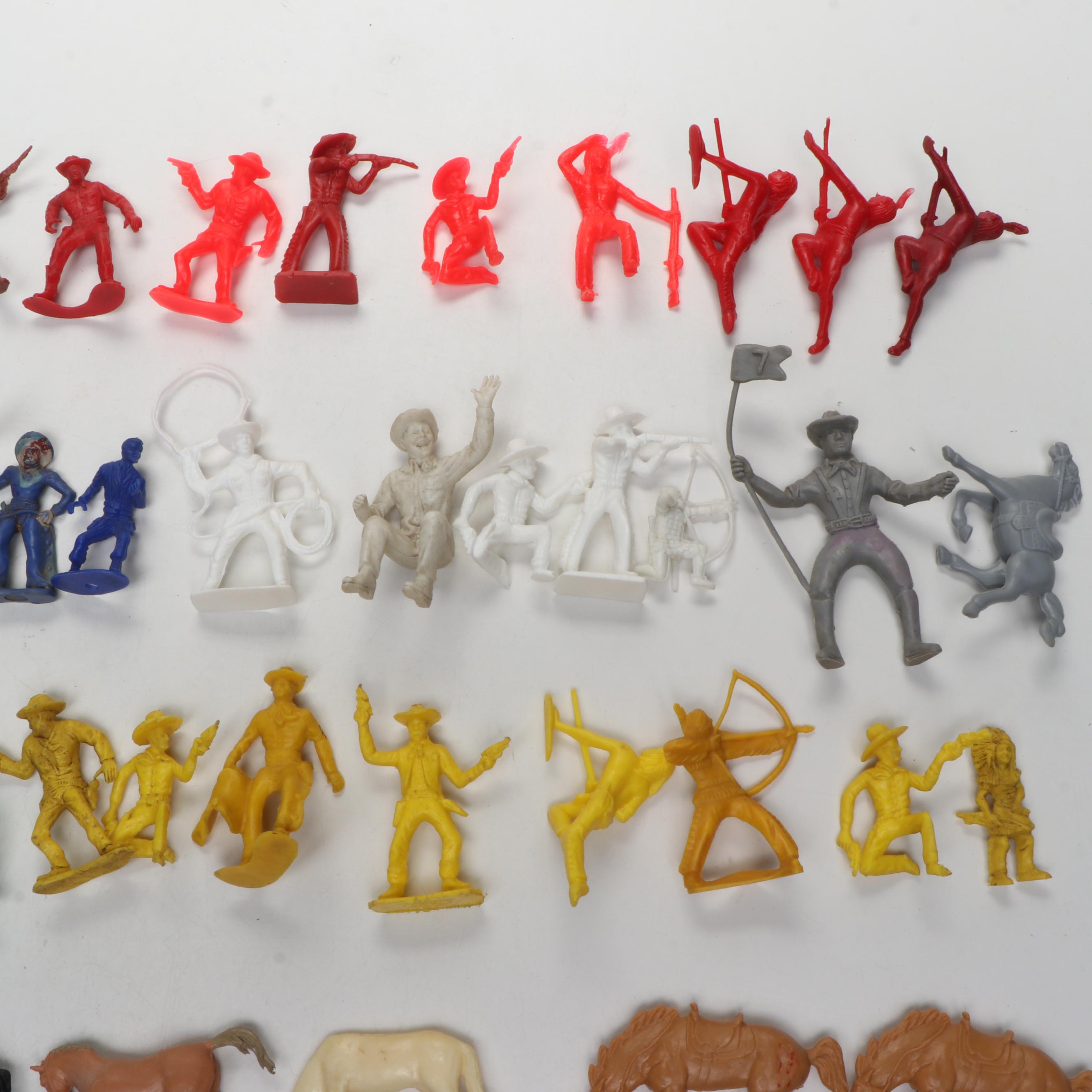 Cowboys and Native Americans Plastic Toys with Other Pretend Play Toys