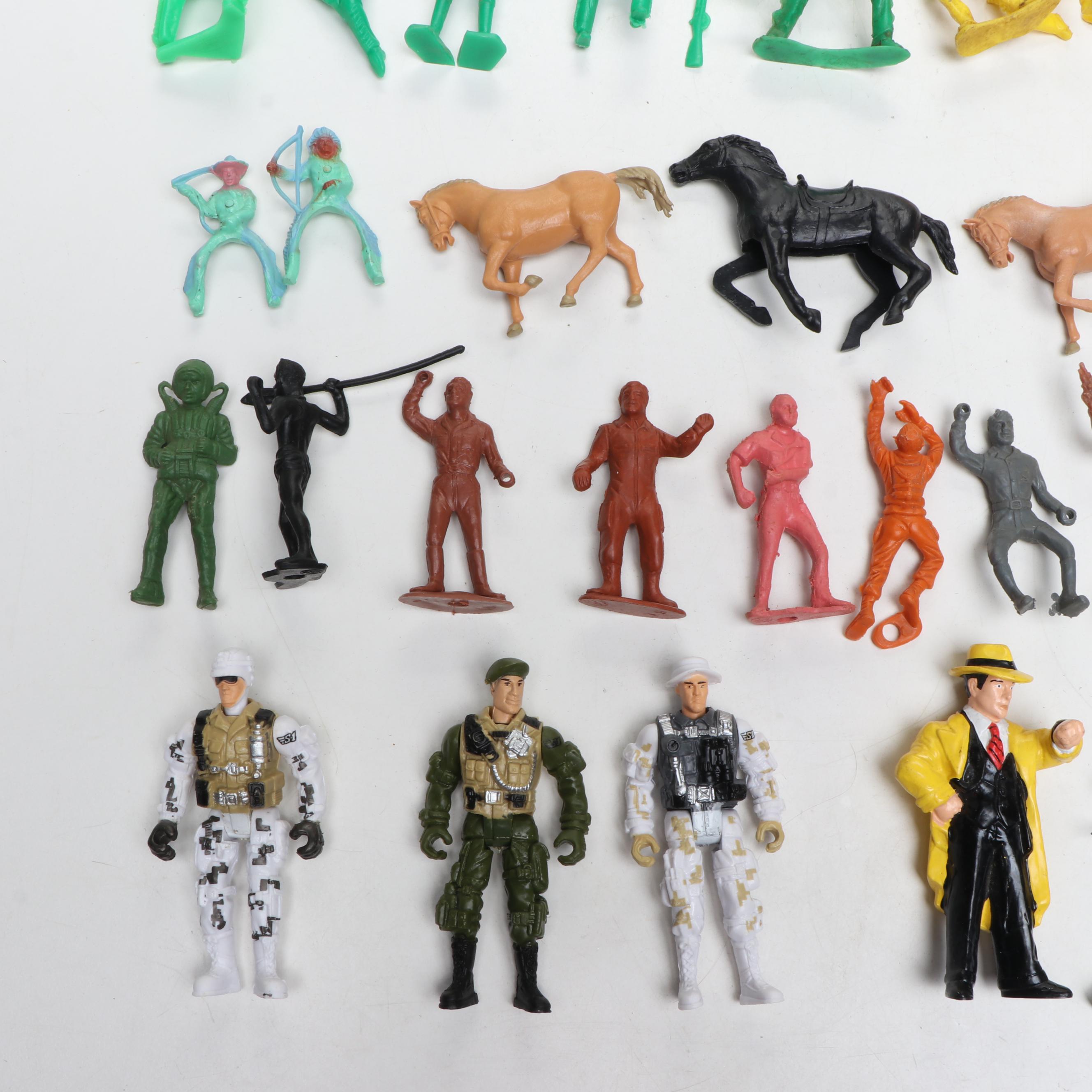 Cowboys and Native Americans Plastic Toys with Other Pretend Play Toys