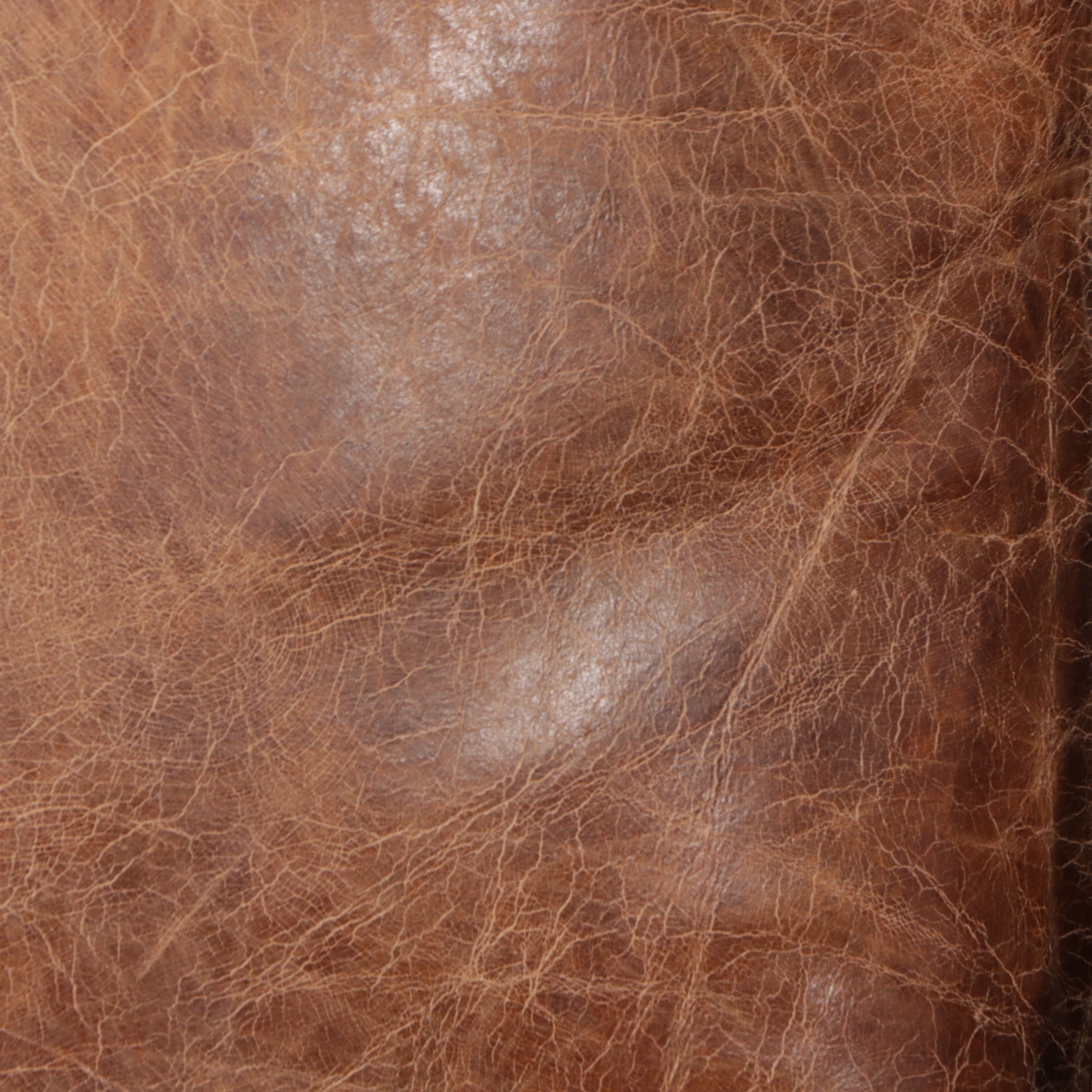 Brown Leather Loveseat