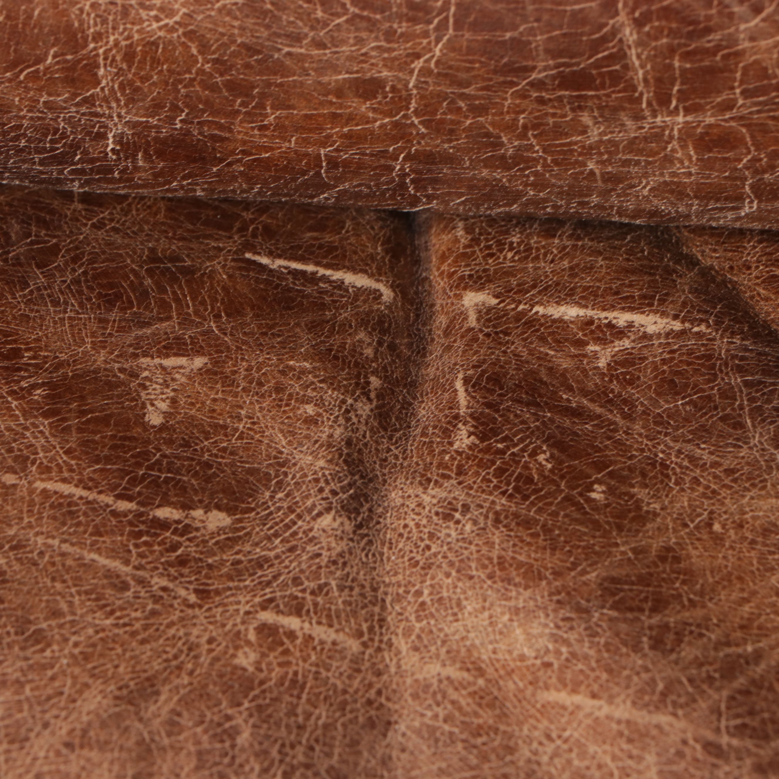 Brown Leather Loveseat