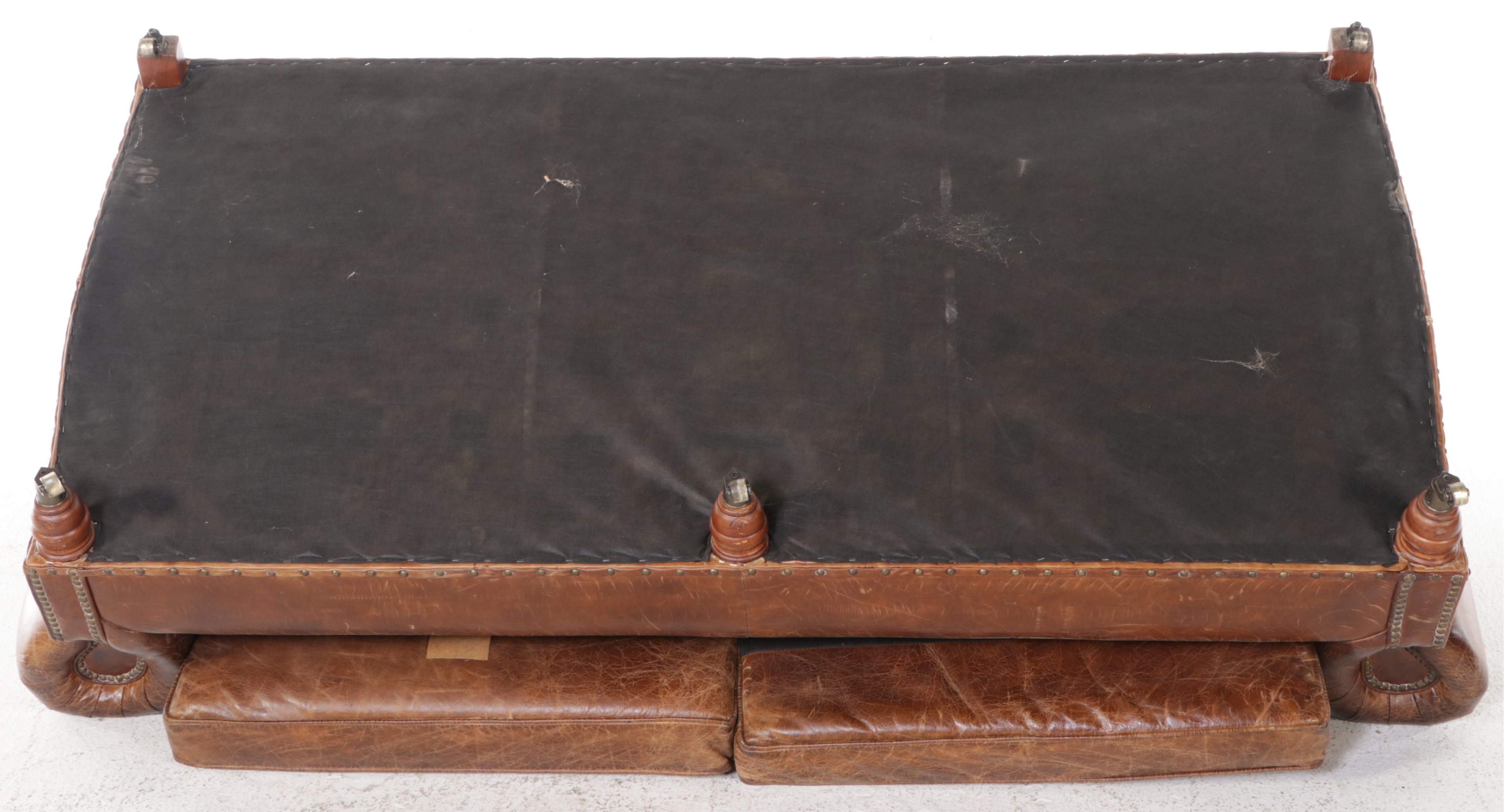 Brown Leather Loveseat