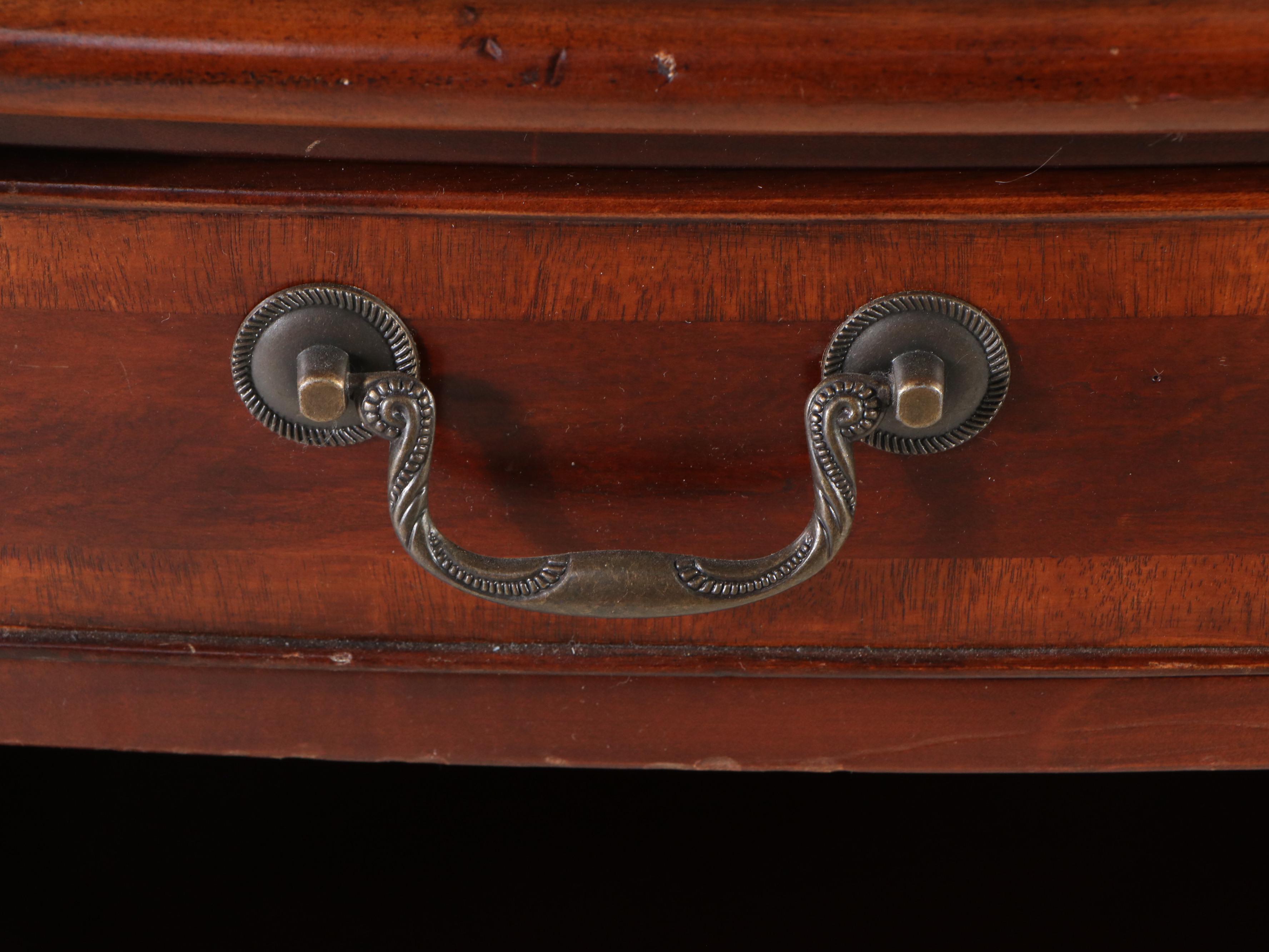 Hooker Furniture "Seven Seas" Mahogany Desk with Faux Leather Office Chair