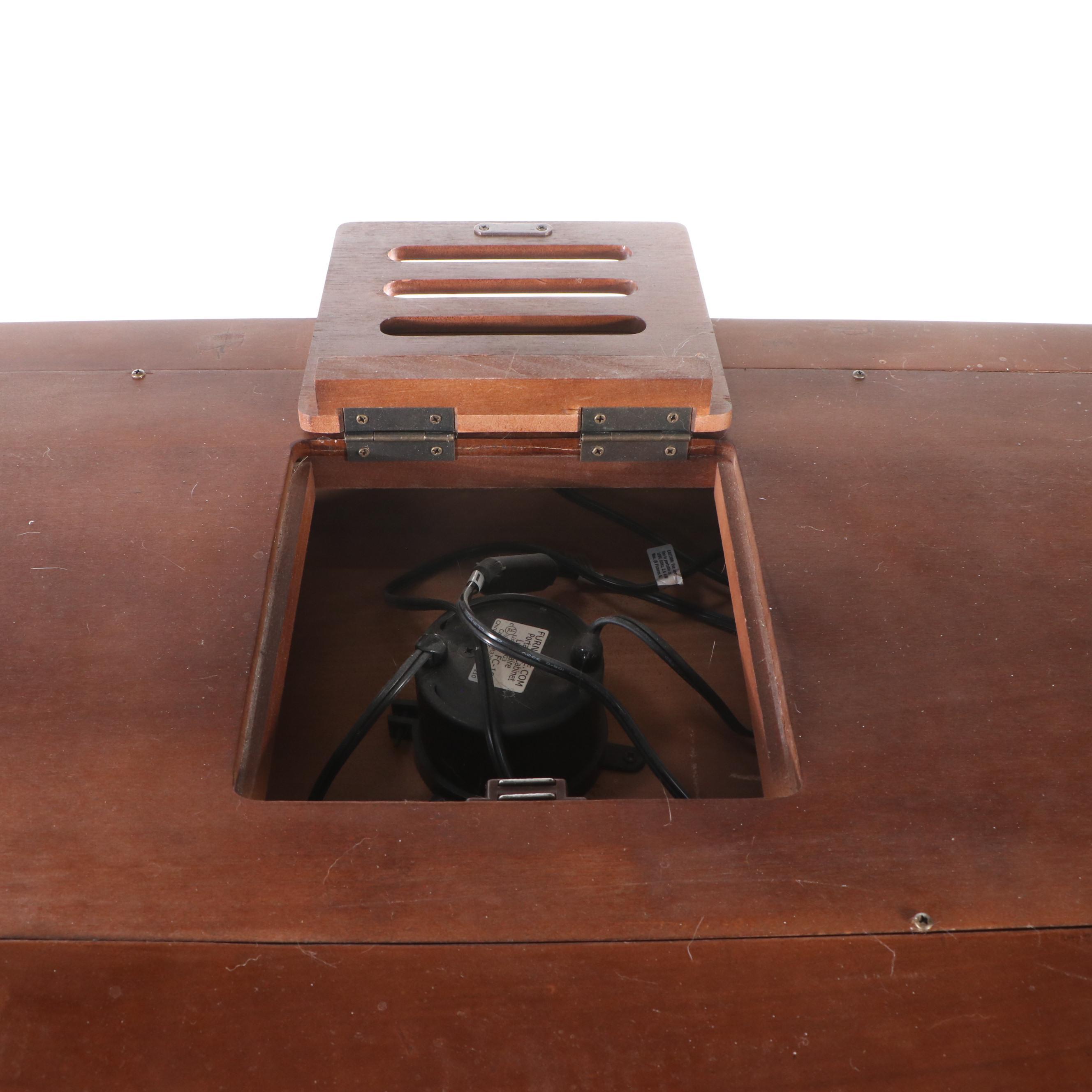 Hooker Furniture "Seven Seas" Mahogany Desk with Faux Leather Office Chair