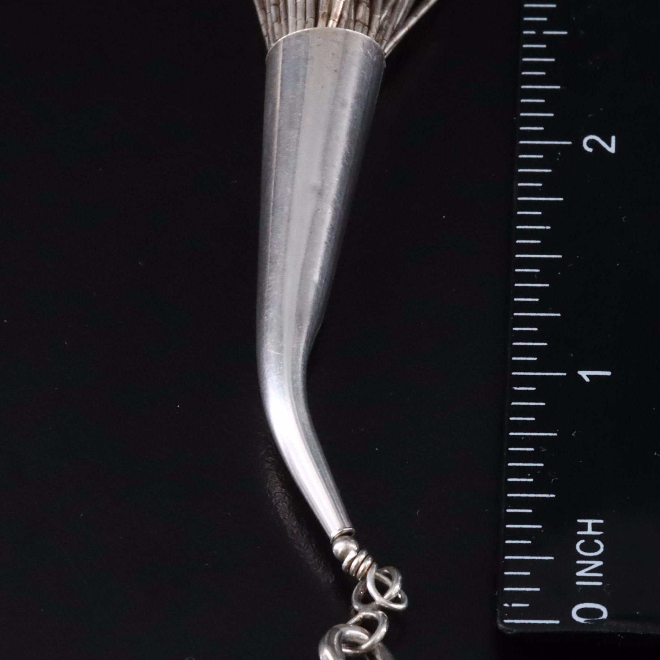 Southwestern Sterling Liquid Silver 100 Strand Necklace