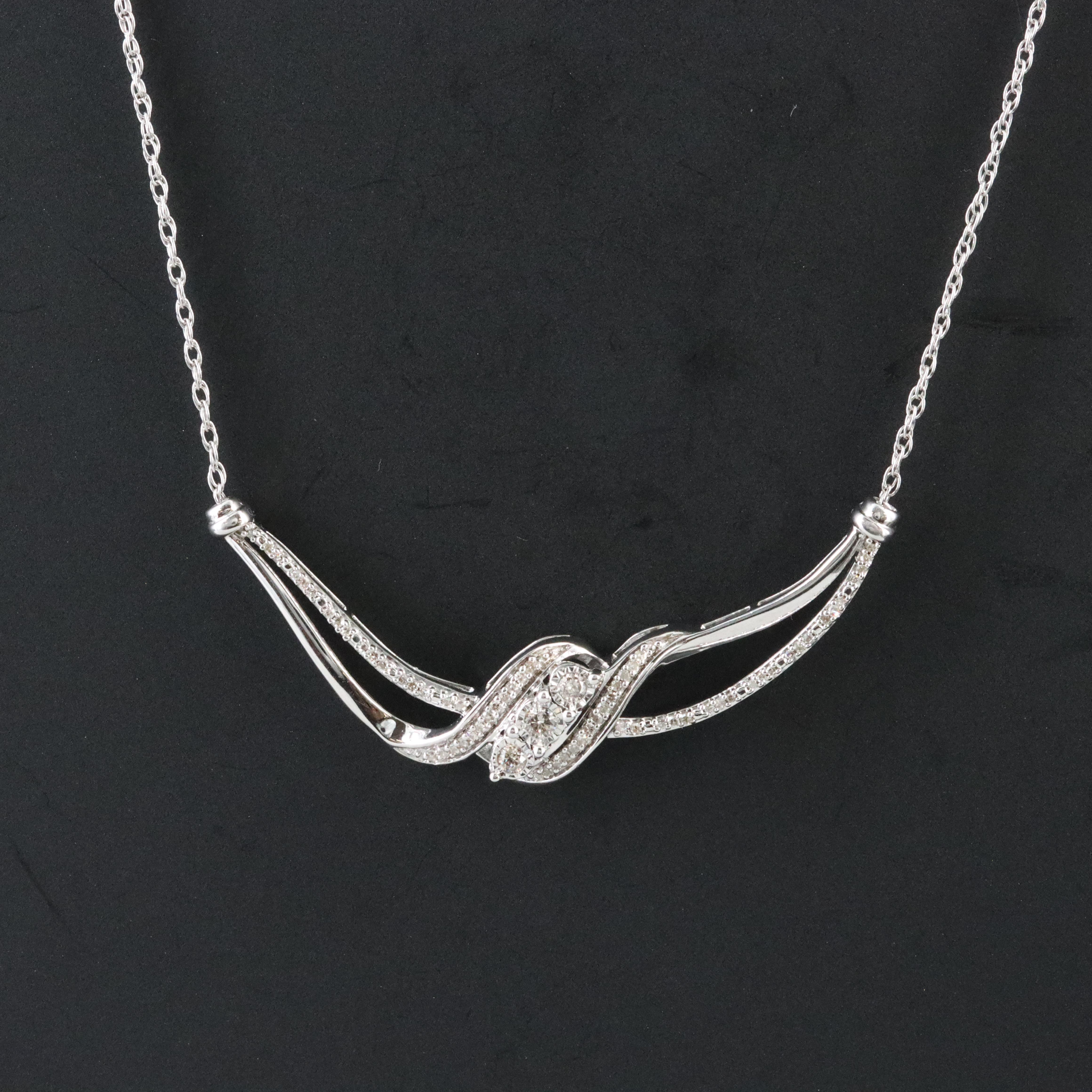 Sterling Diamond Necklace