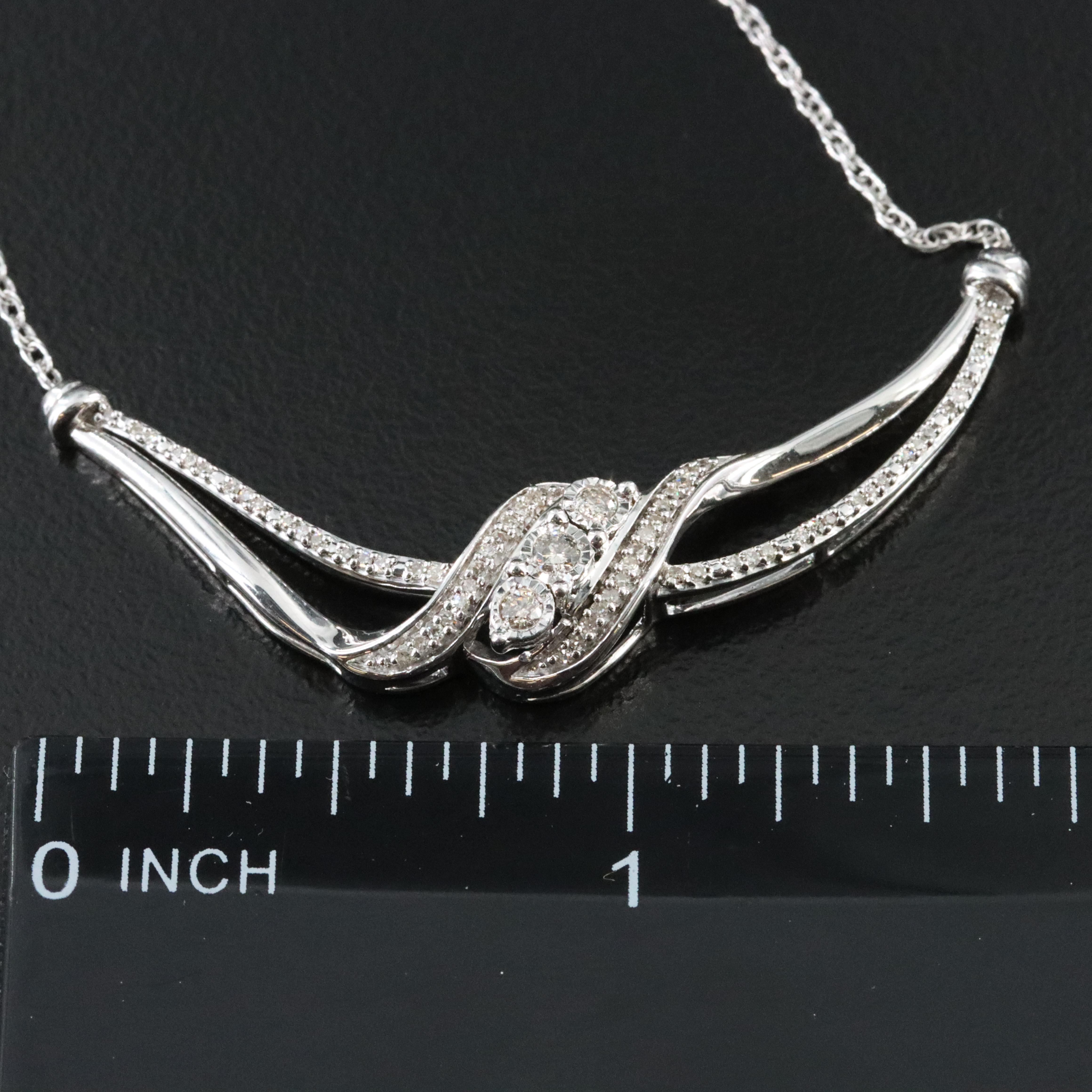 Sterling Diamond Necklace