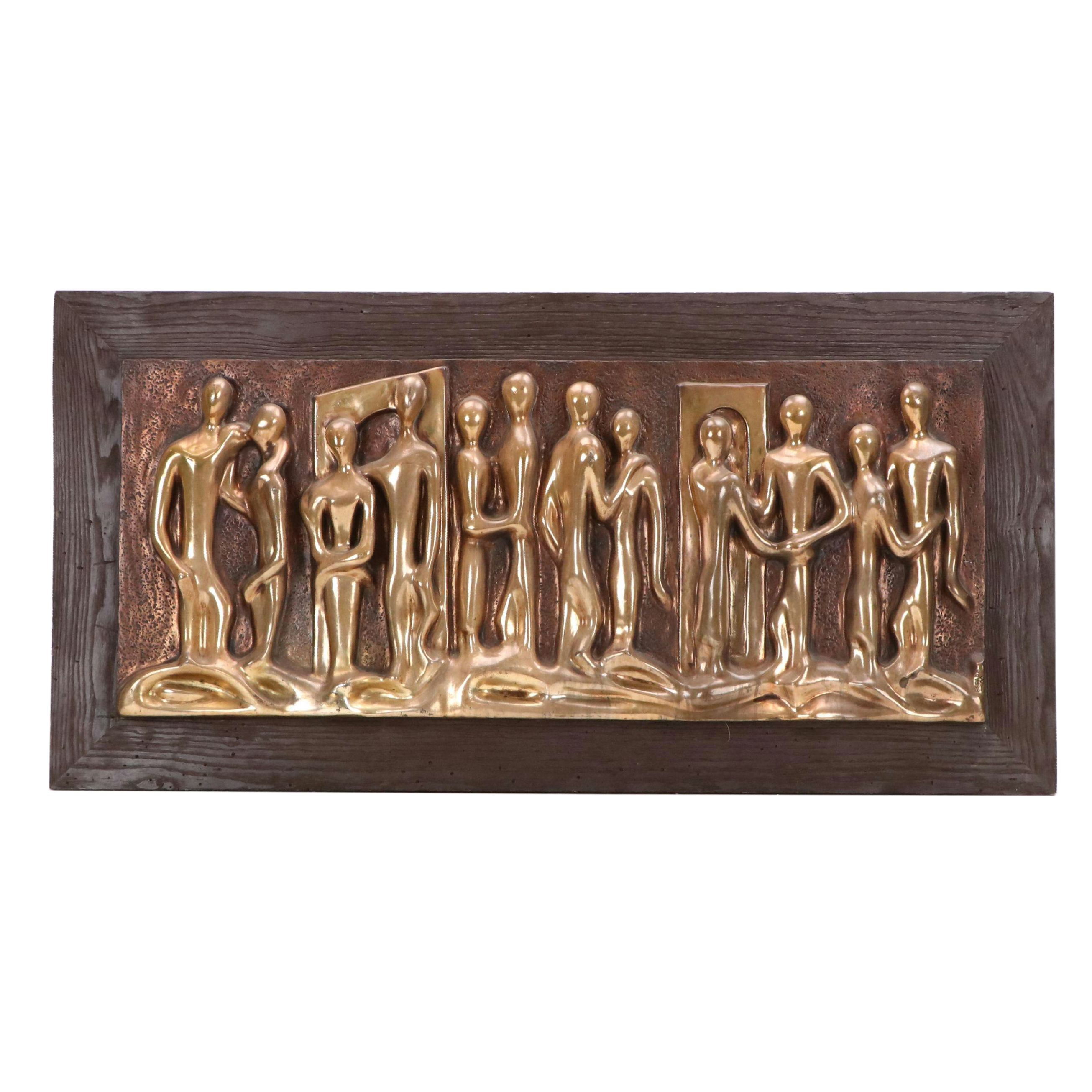 Finesse Originals Figural Fiberglass Relief Wall Sculpture "Lovers"