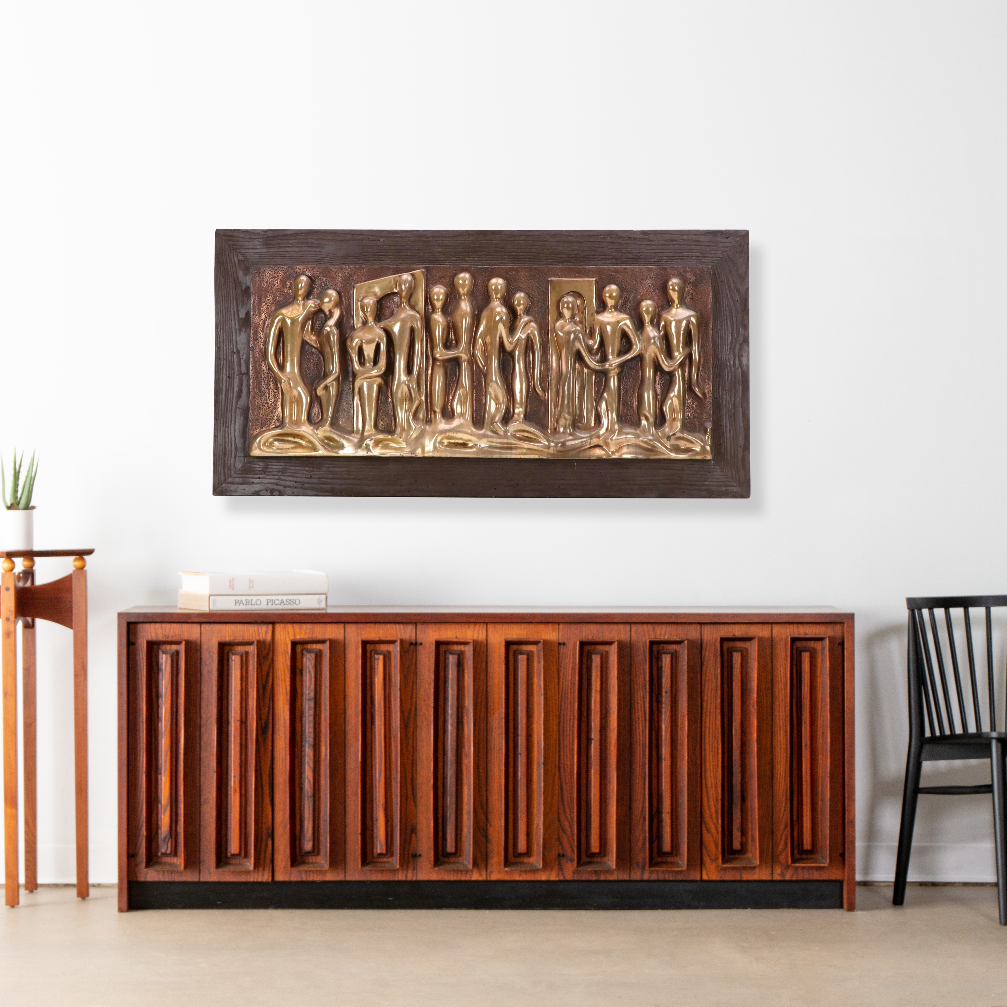 Finesse Originals Figural Fiberglass Relief Wall Sculpture "Lovers"