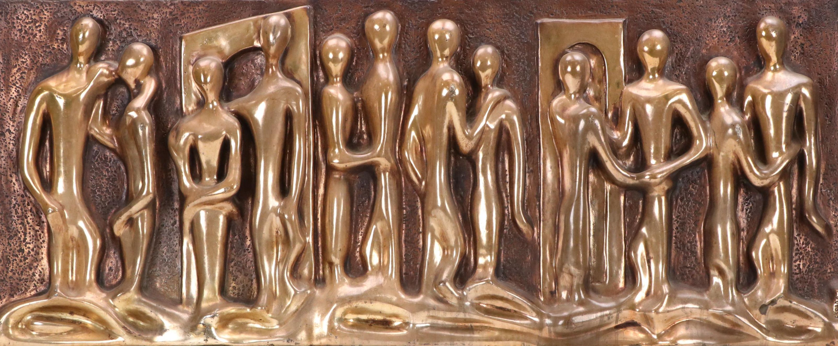 Finesse Originals Figural Fiberglass Relief Wall Sculpture "Lovers"