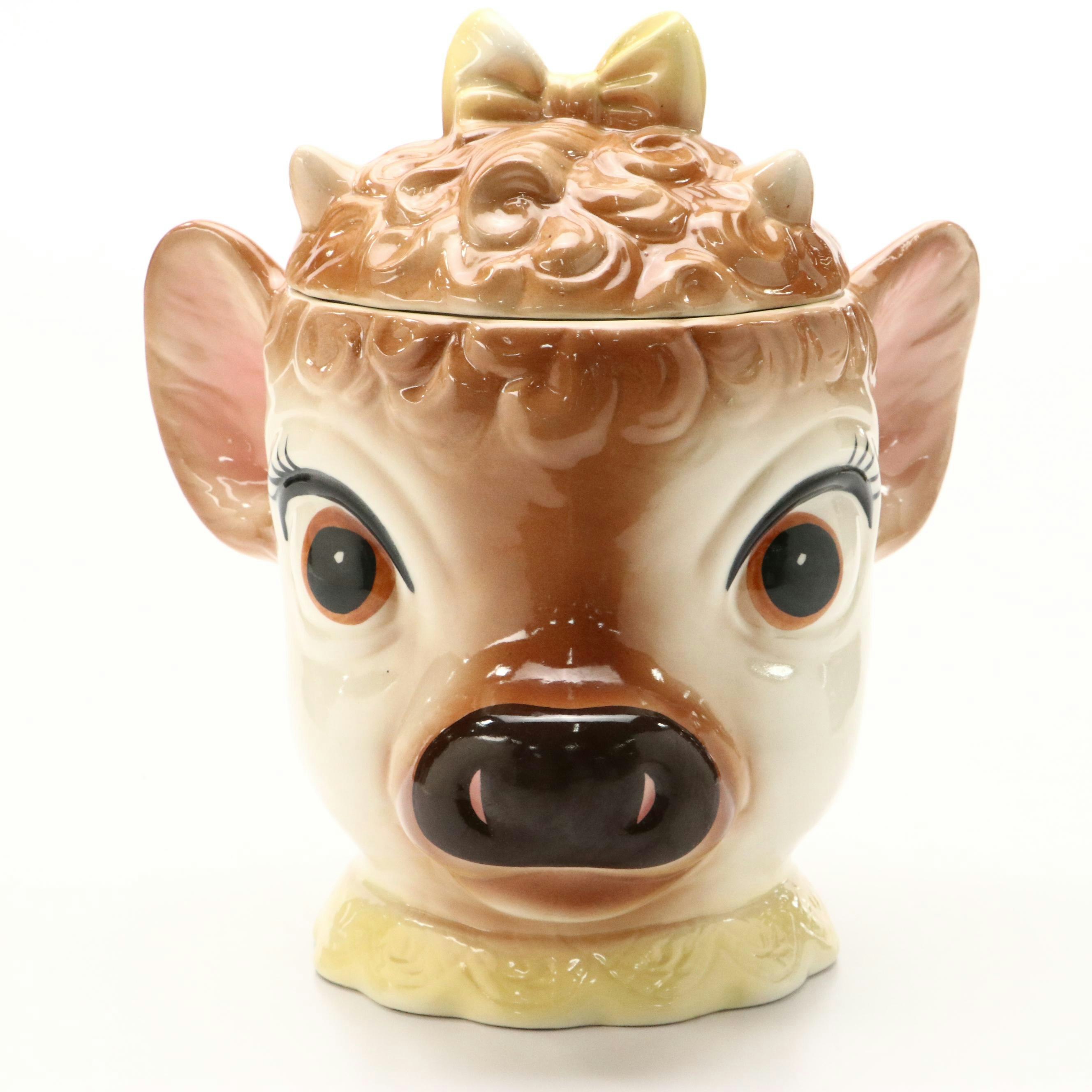 Borden "Elsie the Cow" Ceramic Cookie Jar with Mugs and More Collectibles