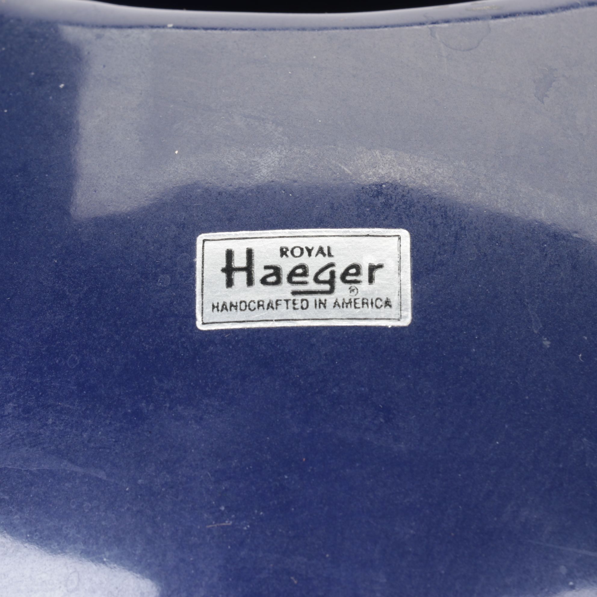 Royal Haeger Navy Blue Orb Vase