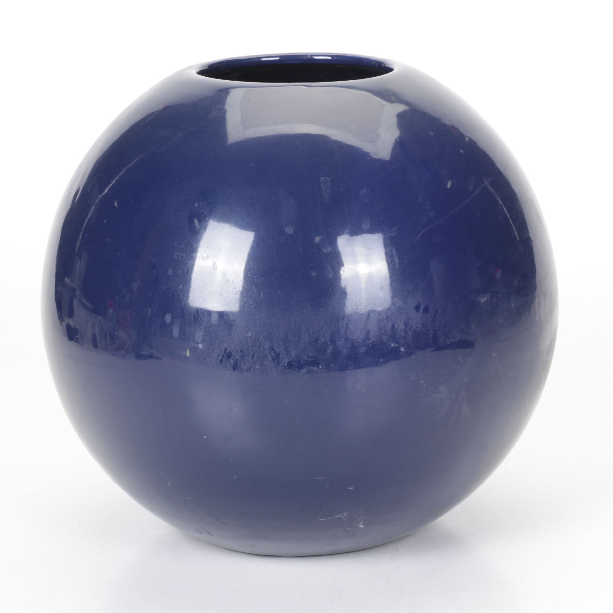 Royal Haeger Navy Blue Orb Vase