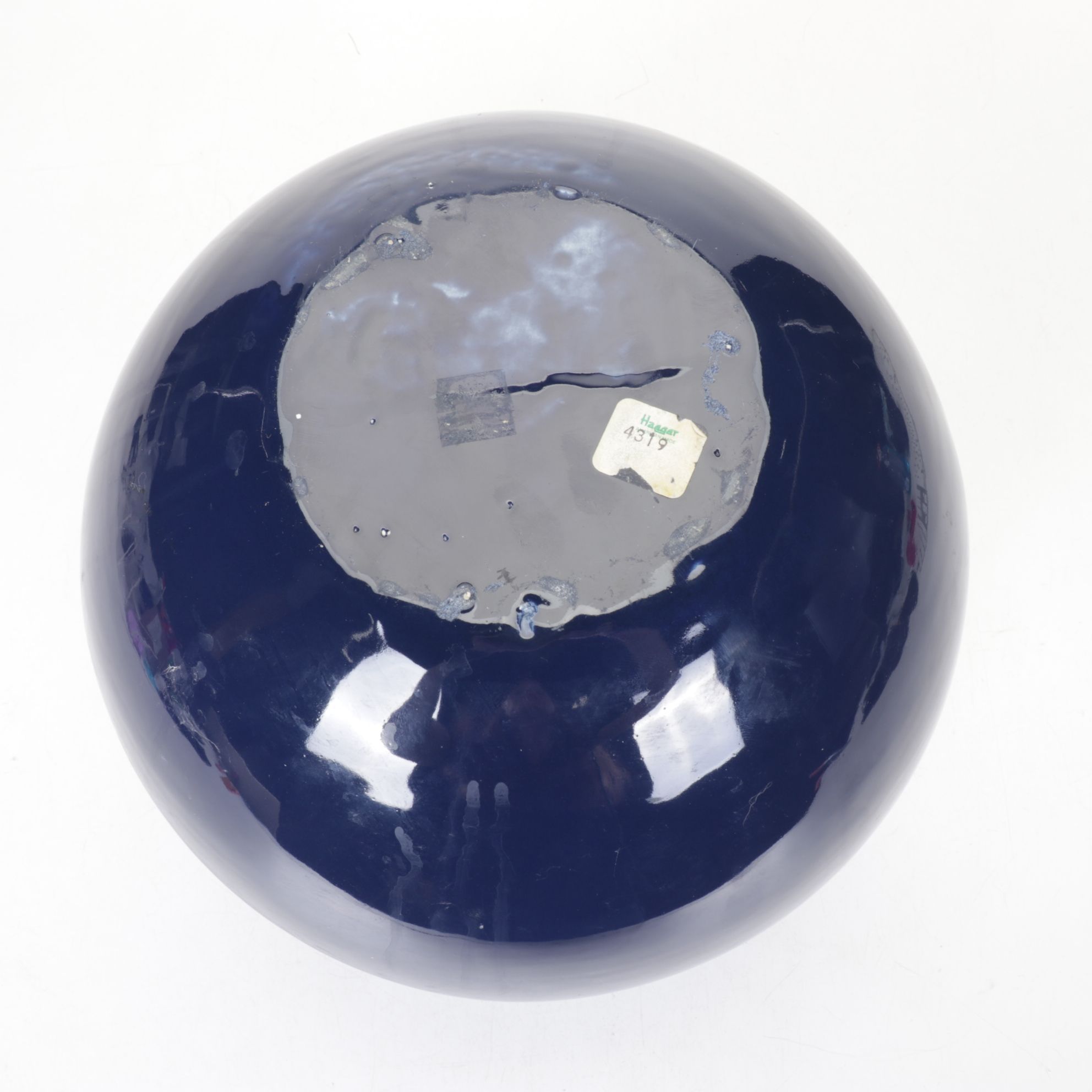 Royal Haeger Navy Blue Orb Vase