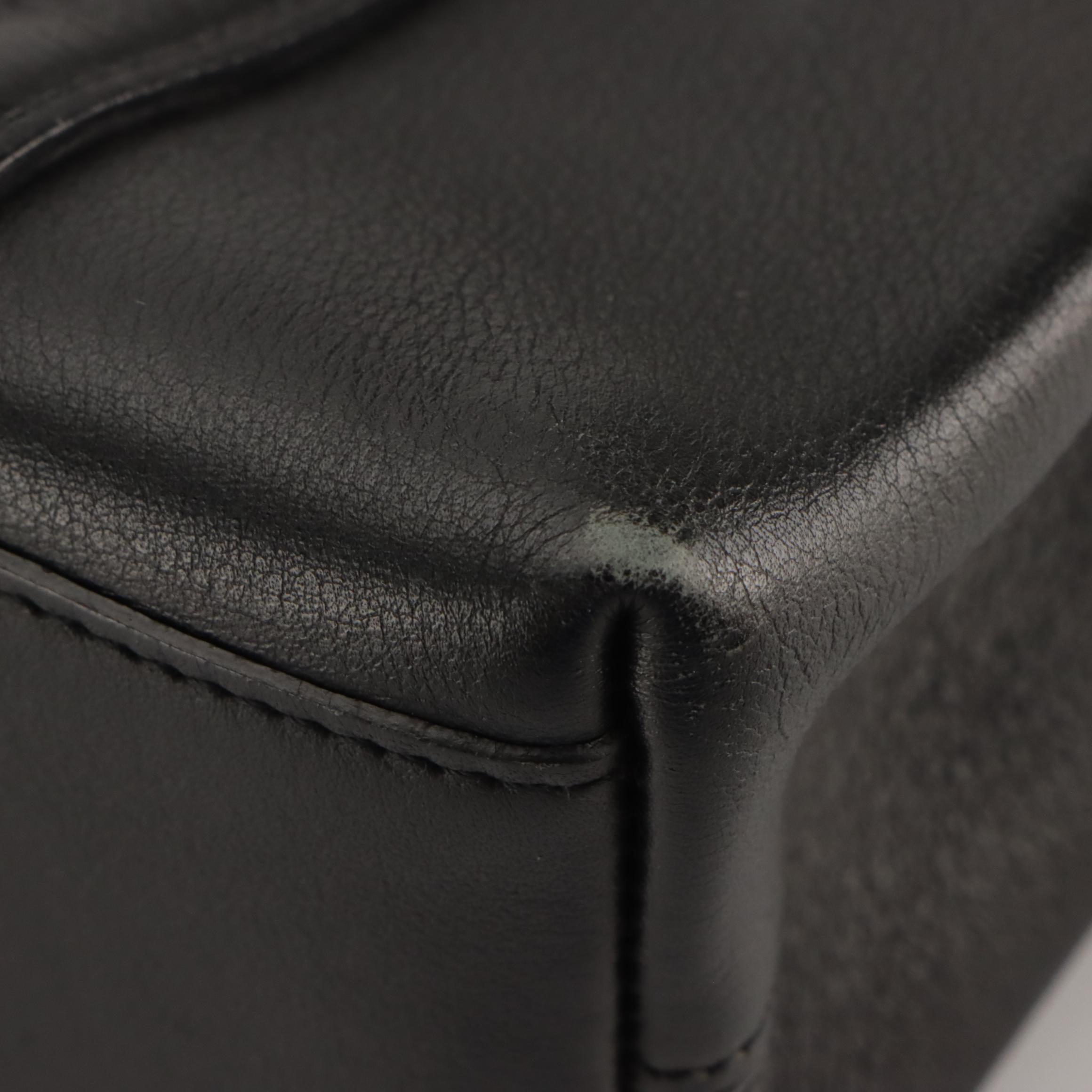 Cartier Two-Way Handlebar Bag in Black Calfskin Leather