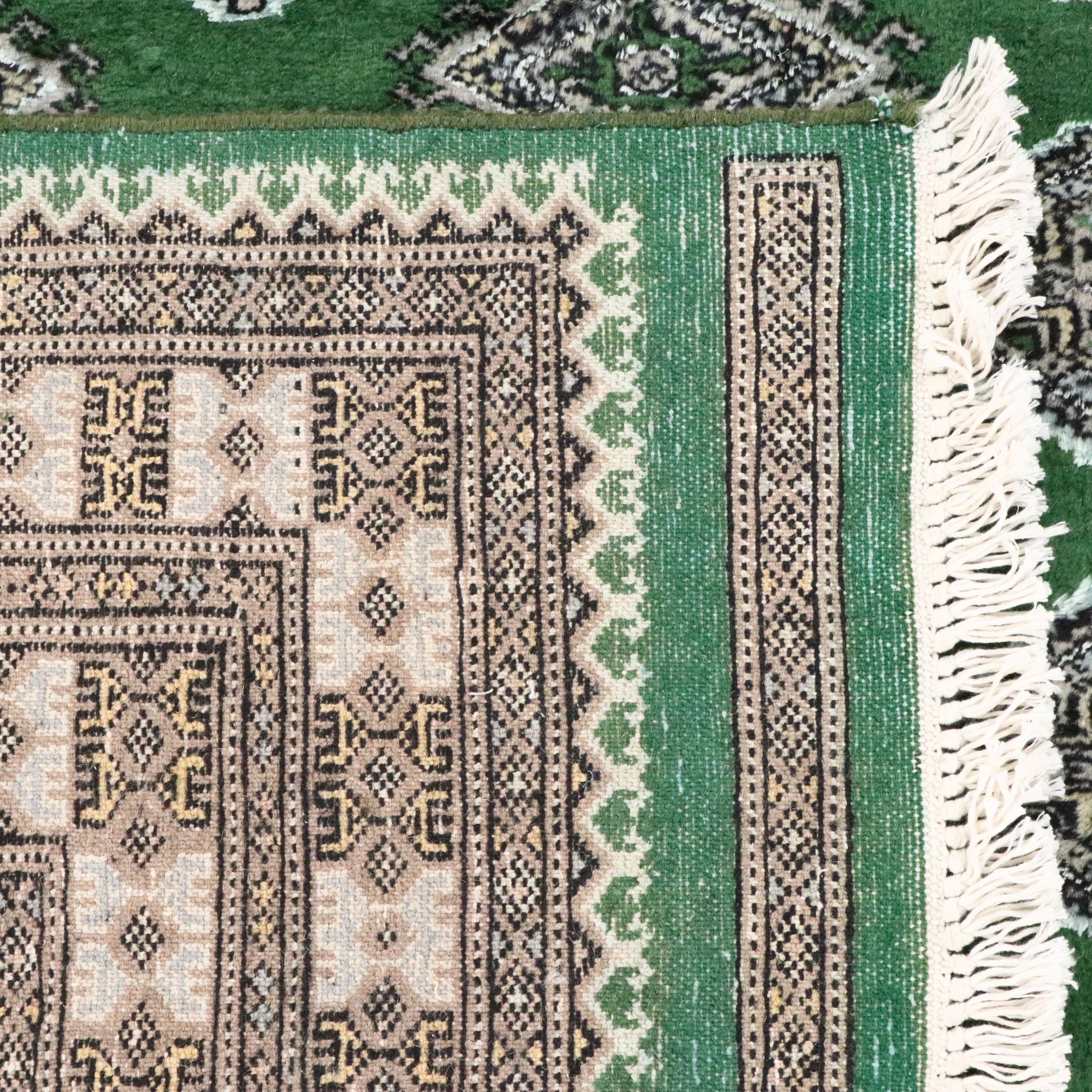 8'11 x 12'1 Hand-Knotted Pakistani Bokhara Room Sized Rug