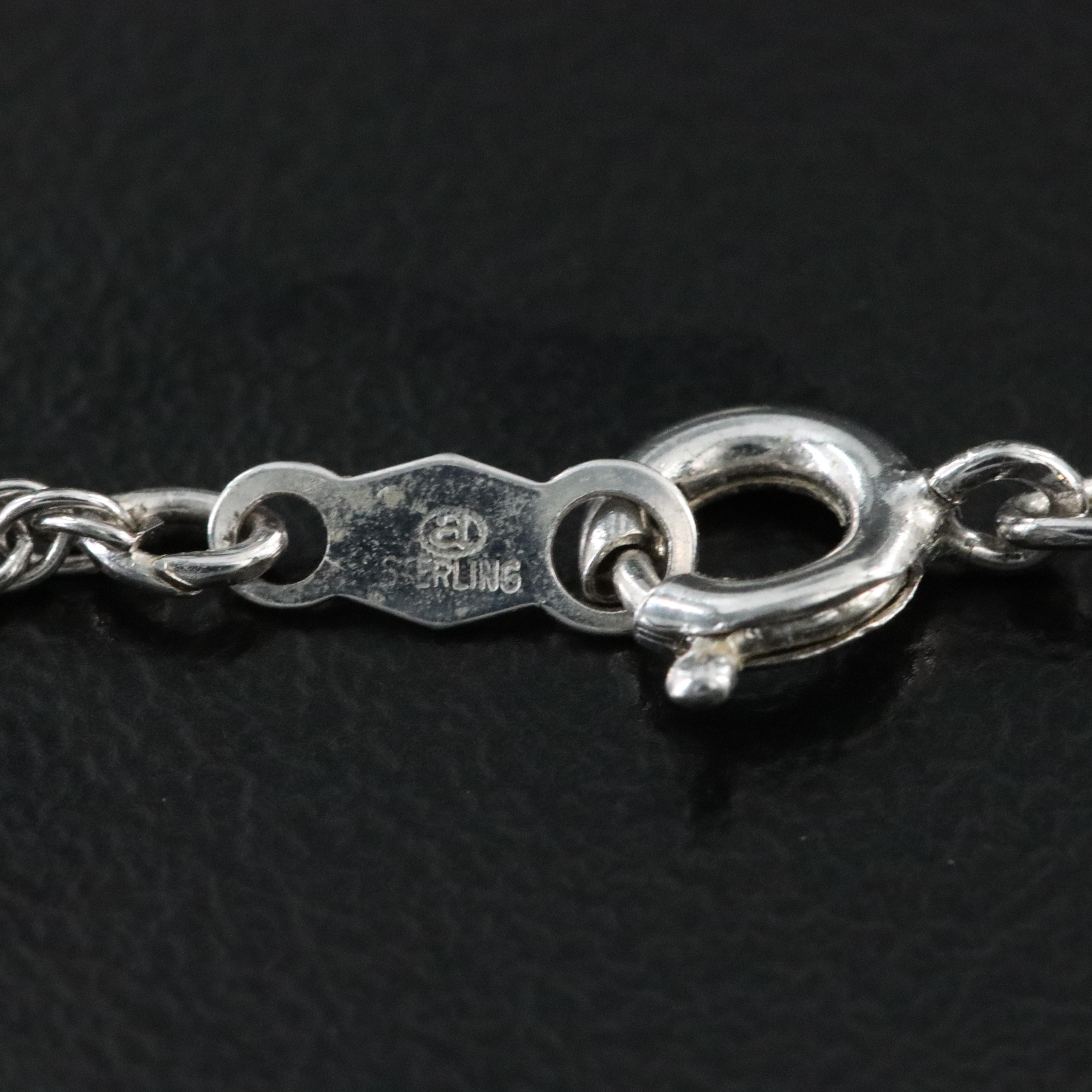 Sterling Floating Opal Pendant Necklace